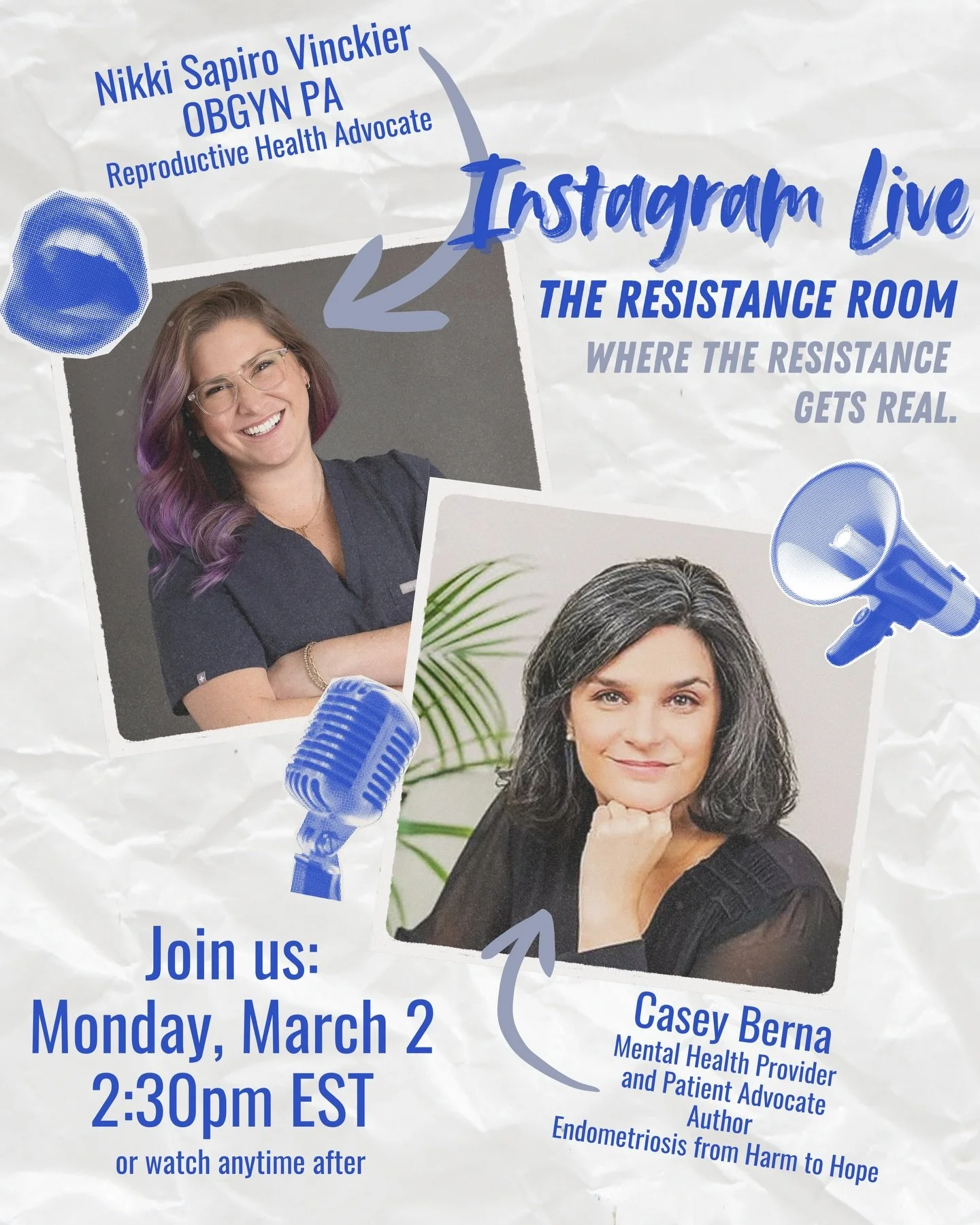Excited to have Casey Berna in The Resistance Room.

We&rsquo;ll be chatting about chronic illness, medical gaslighting, disability advocacy, and what it actually looks like to navigate a healthcare system that too often dismisses pain, complexity, a
