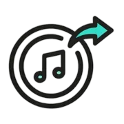 An icon of a music note inside a circular target with an arrow pointing outward, representing music or audio goals.