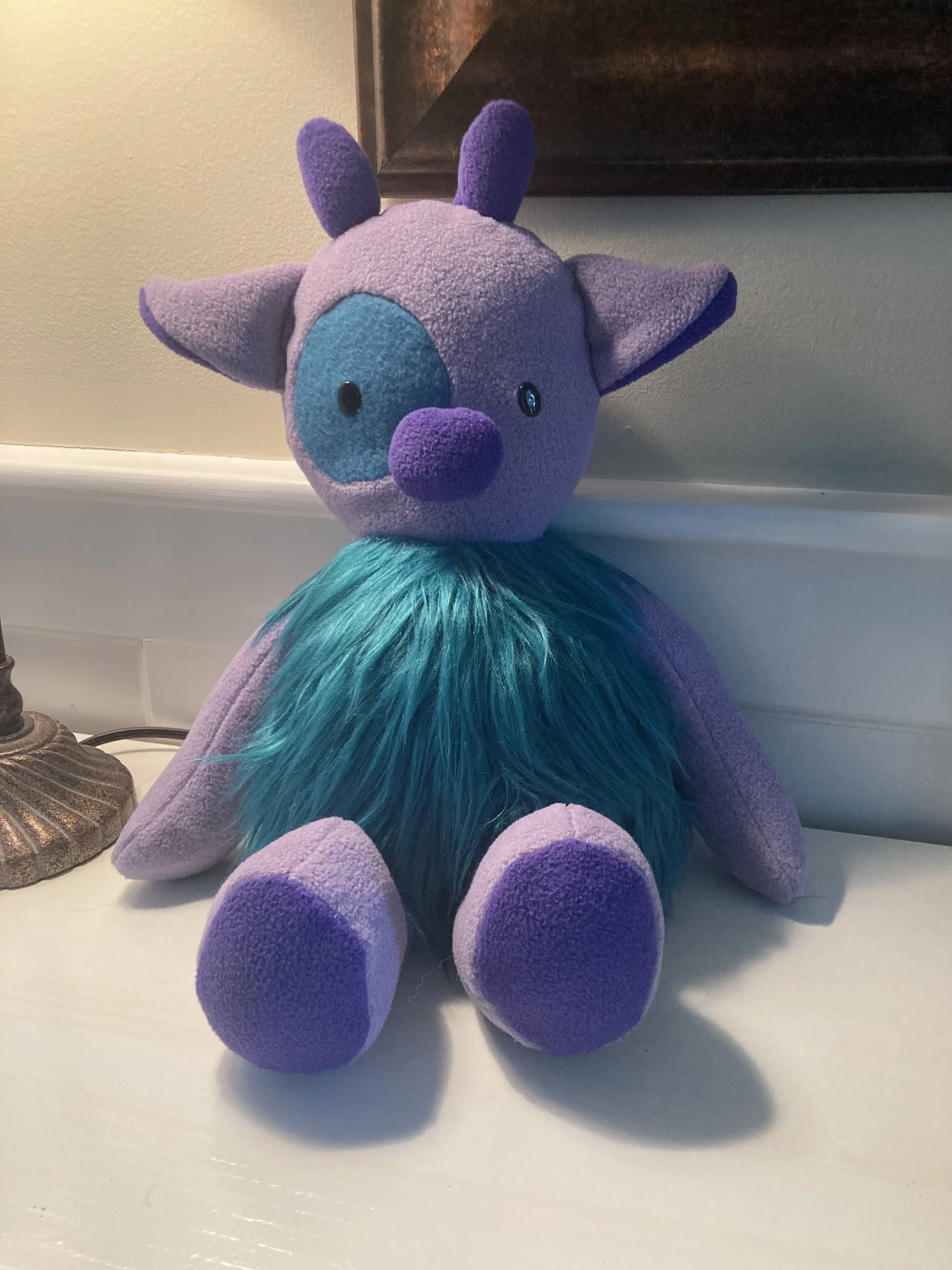 Hand and machine sewn "Pip" plush