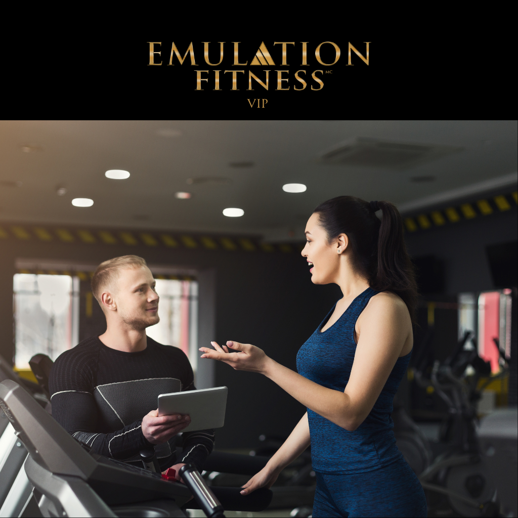 VIP private fitness coaching with assisted stretching and post-physiotherapy support at Emulation Fitness.