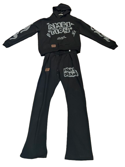 black limited sweat suit