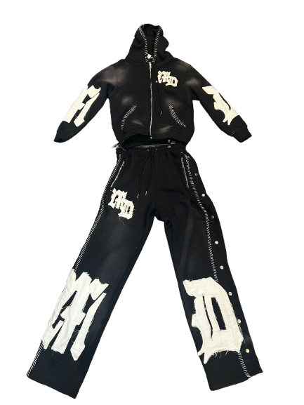 Black hoodie set a