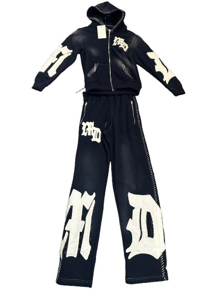 navy blue sweatsuit set