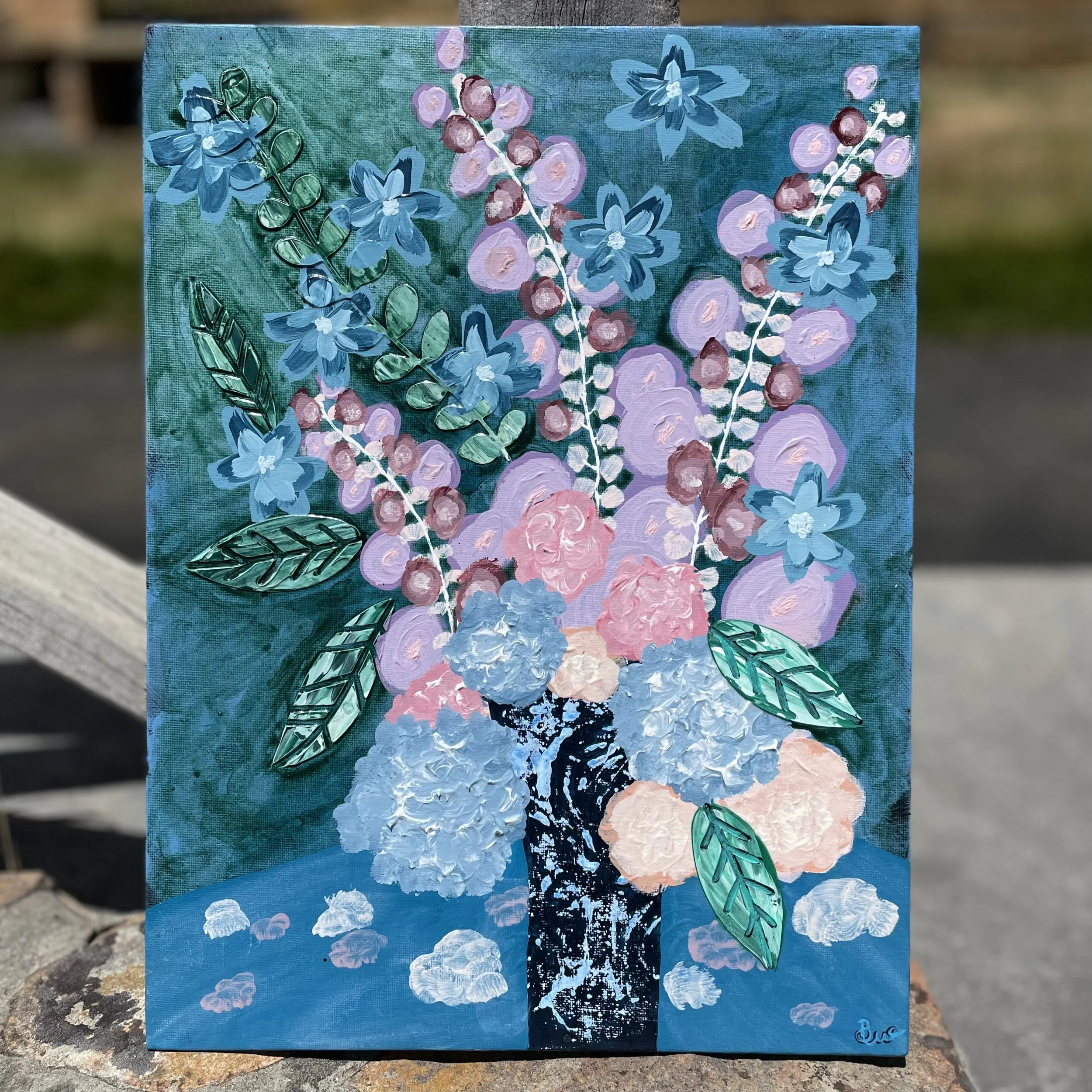 Muted Palette Original – “Quiet Abundance” – Acrylic on Canvas Panel (30cm × 40cm)