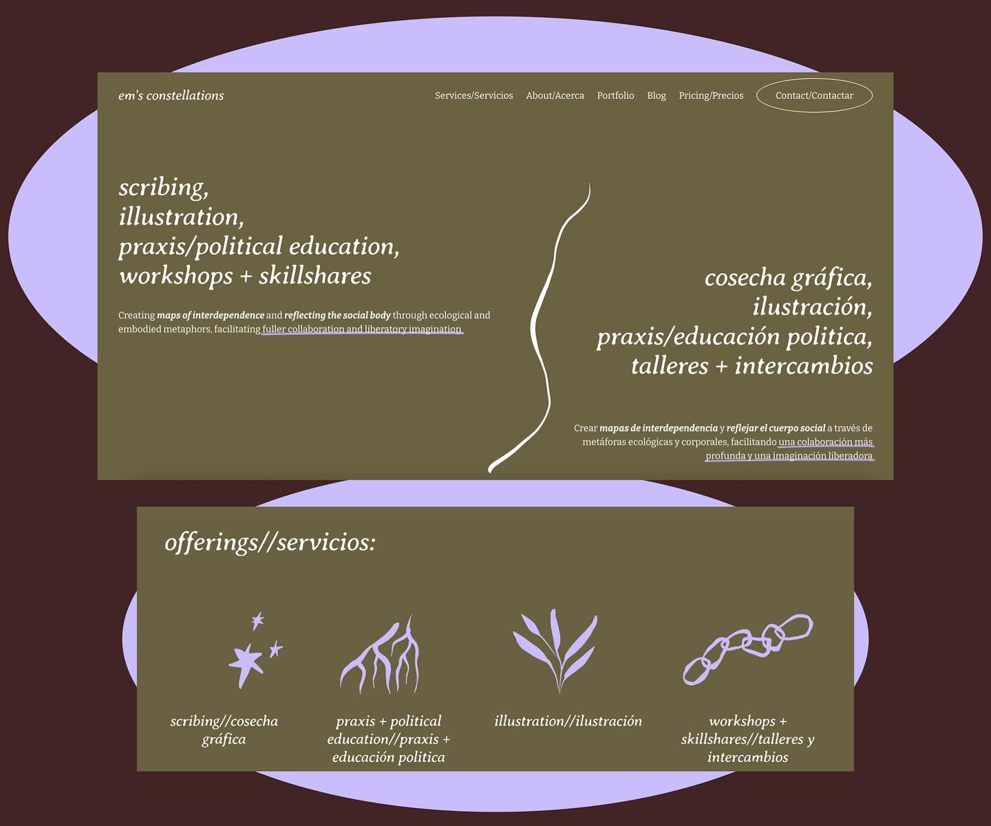 New website in English and Spanish! Nuevo sitio de web en espa&ntilde;ol e ingl&eacute;s! 

Excited to keep collaborating, creating, and articulating how scribing and visuals can help us metabolize our current context. // Estoy emocionada para seguir