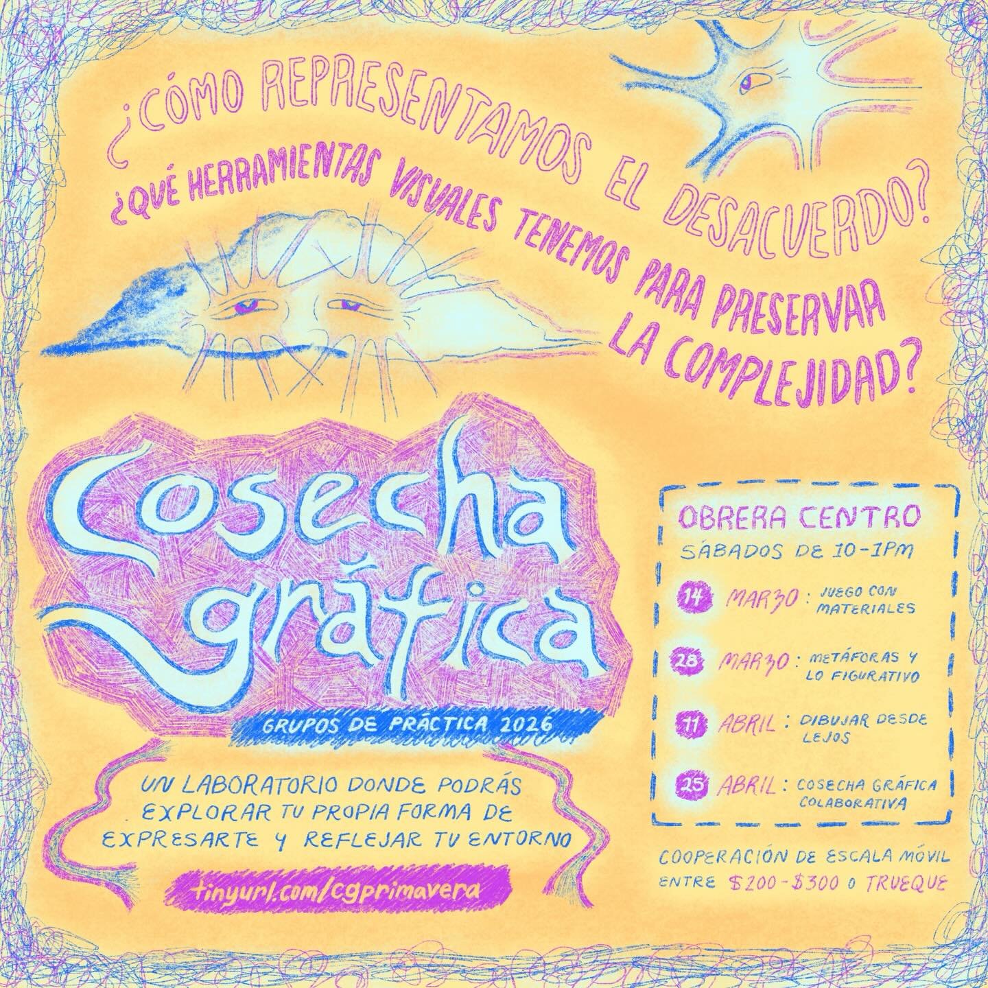 Seguimos con los grupos de pr&aacute;ctica para la cosecha gr&aacute;fica en marzo y abril! &Uacute;nete en @obreracentro para experimentar con la visualizaci&oacute;n de conversaciones. Aprende m&aacute;s y inscr&iacute;bete en tinyurl.com/cgprimave