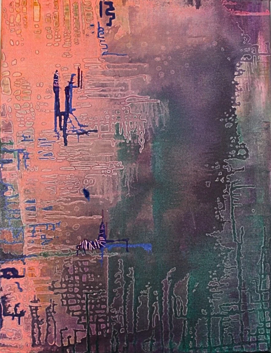 $329- Corrode and Mend- 18"x24" Mixed Media