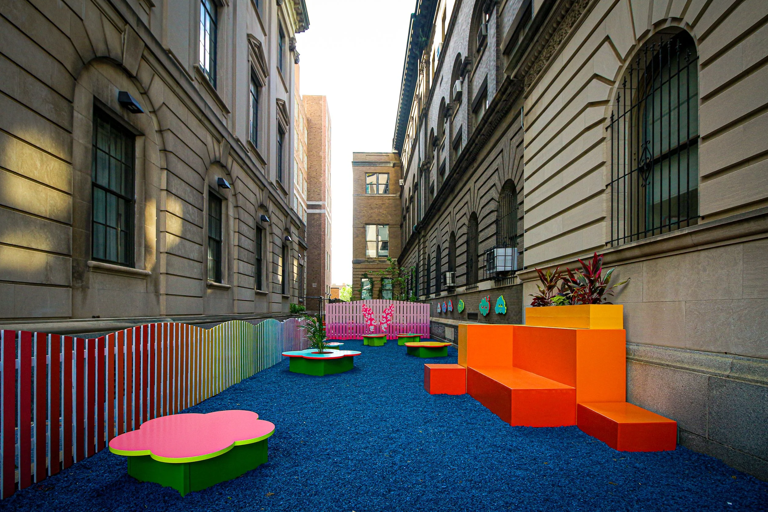 CARZOLA + SALEME
Spectrum of Joy (2022)

Commissioned by Audible’s Newark 
Artist Collaboration
Newark Public Library
50 Washington St., Newark, NJ