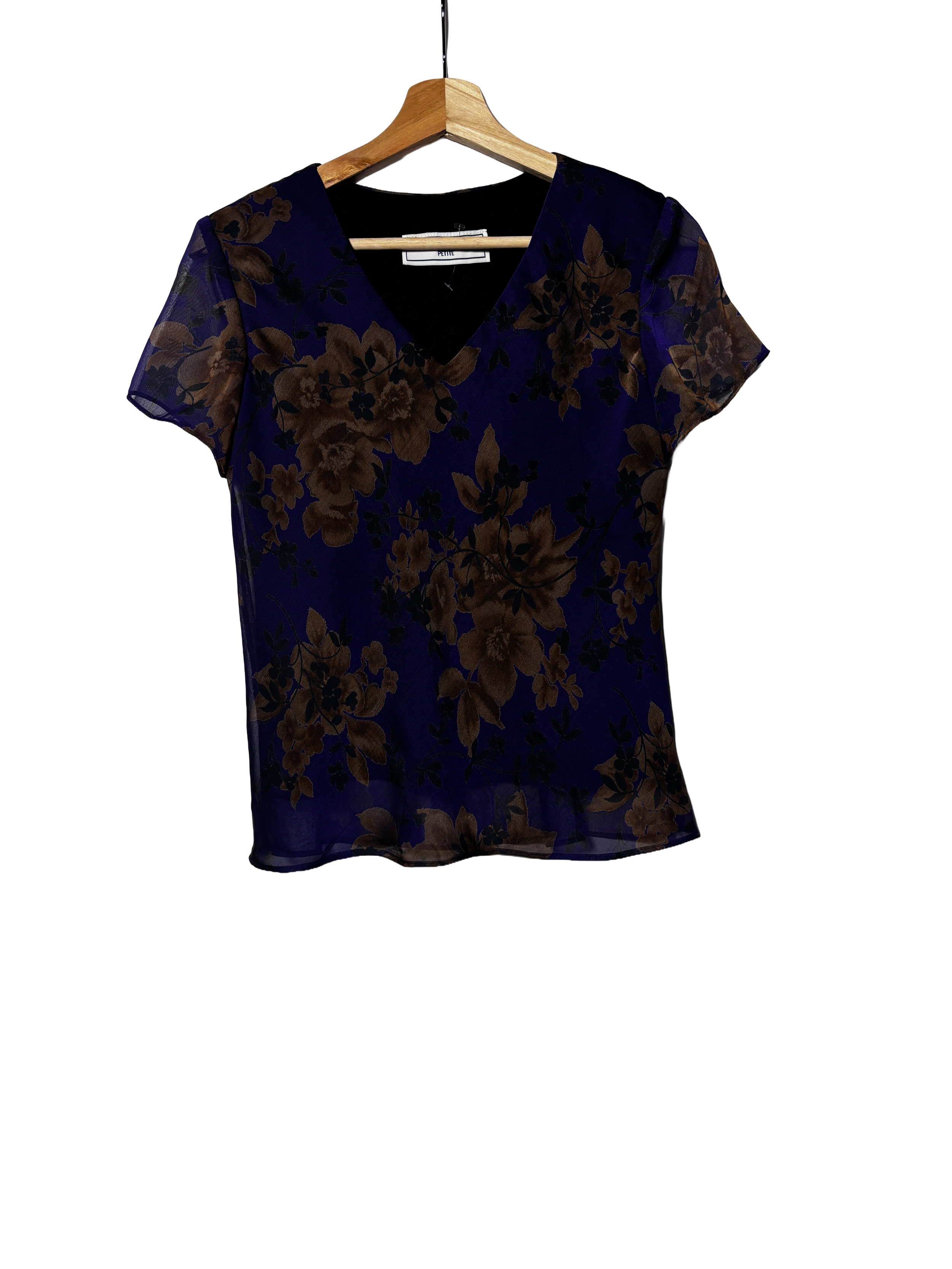 sheer floral blouse (size petite)