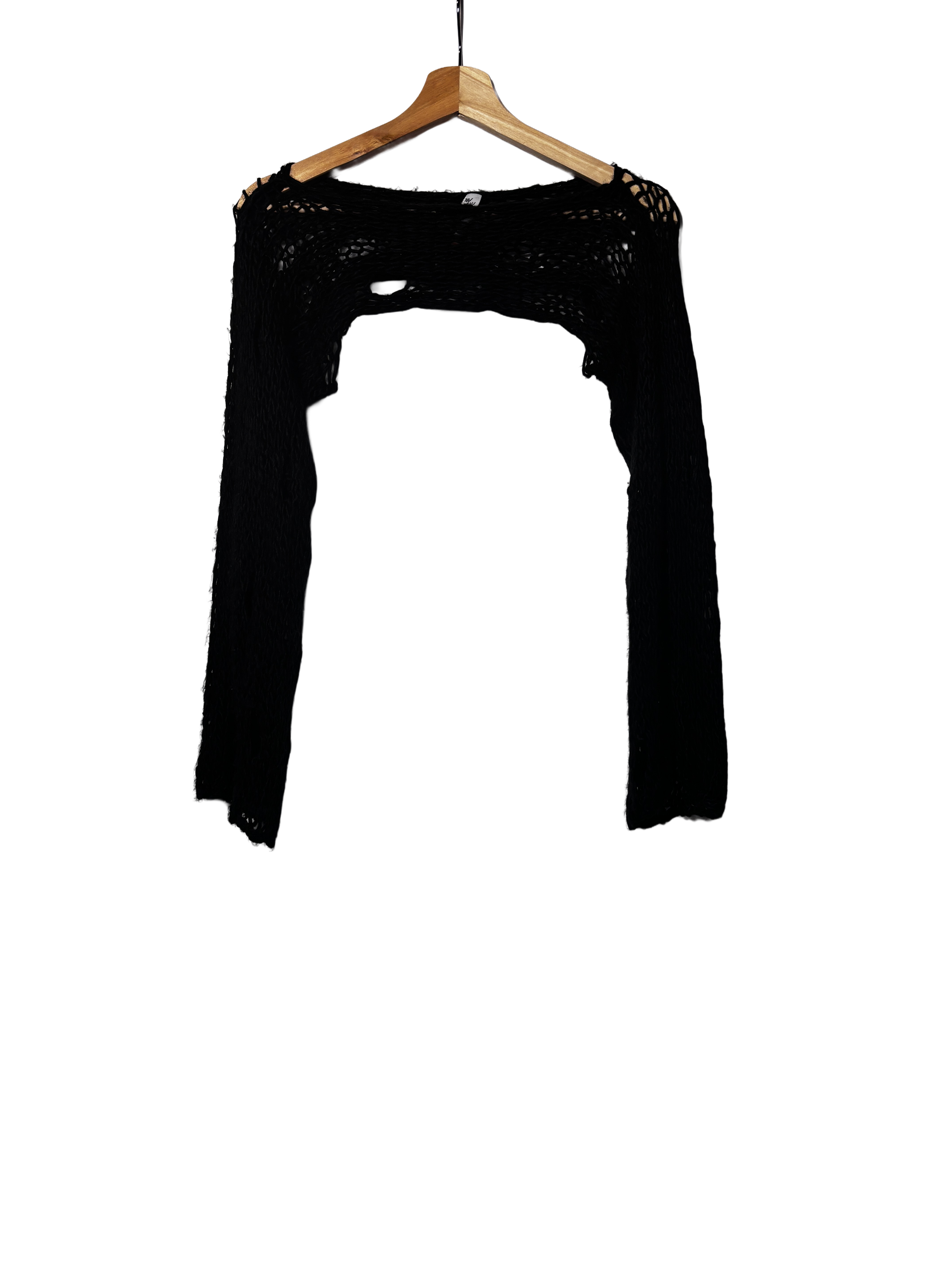 black princess polly open knit cropped sweater (size 6)