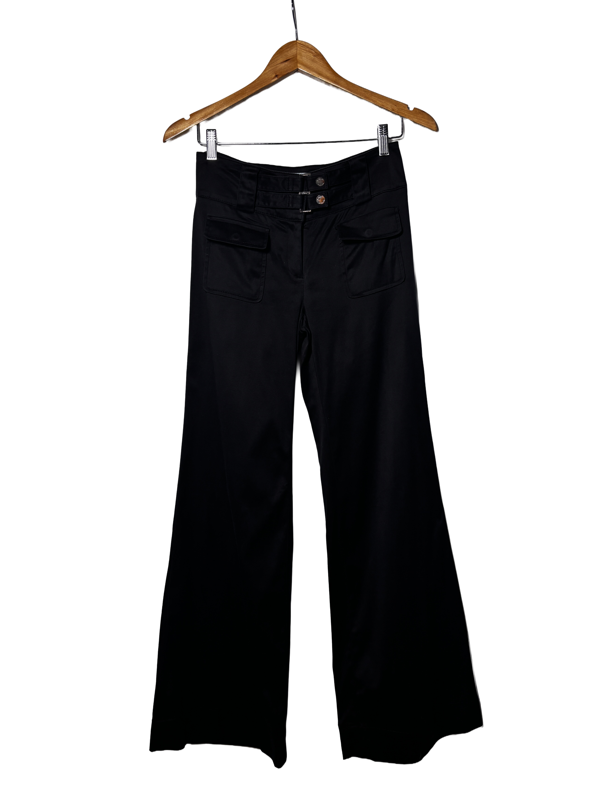 black marciano wide leg trousers (size 4)