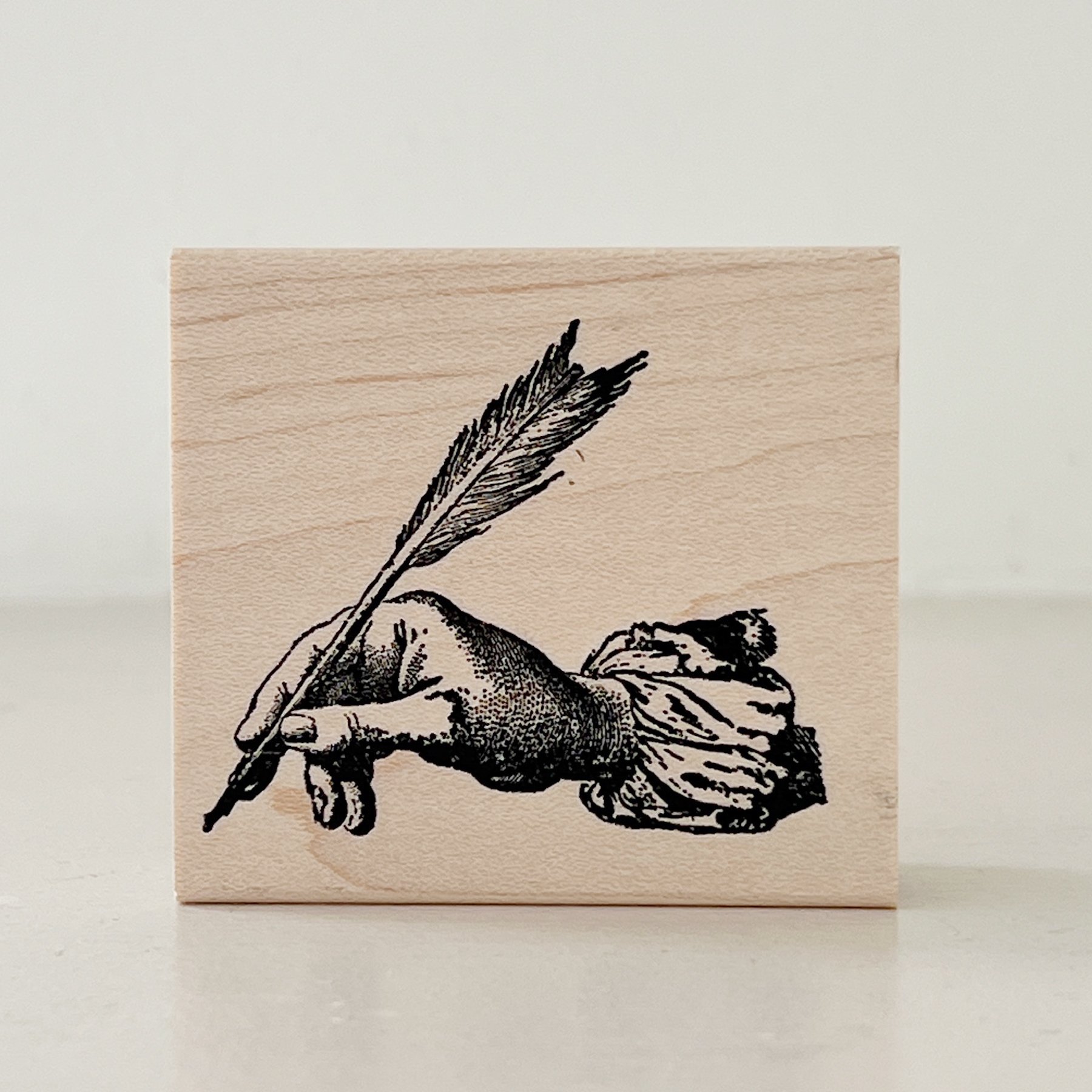 Stamp - Hand with Feather Quill