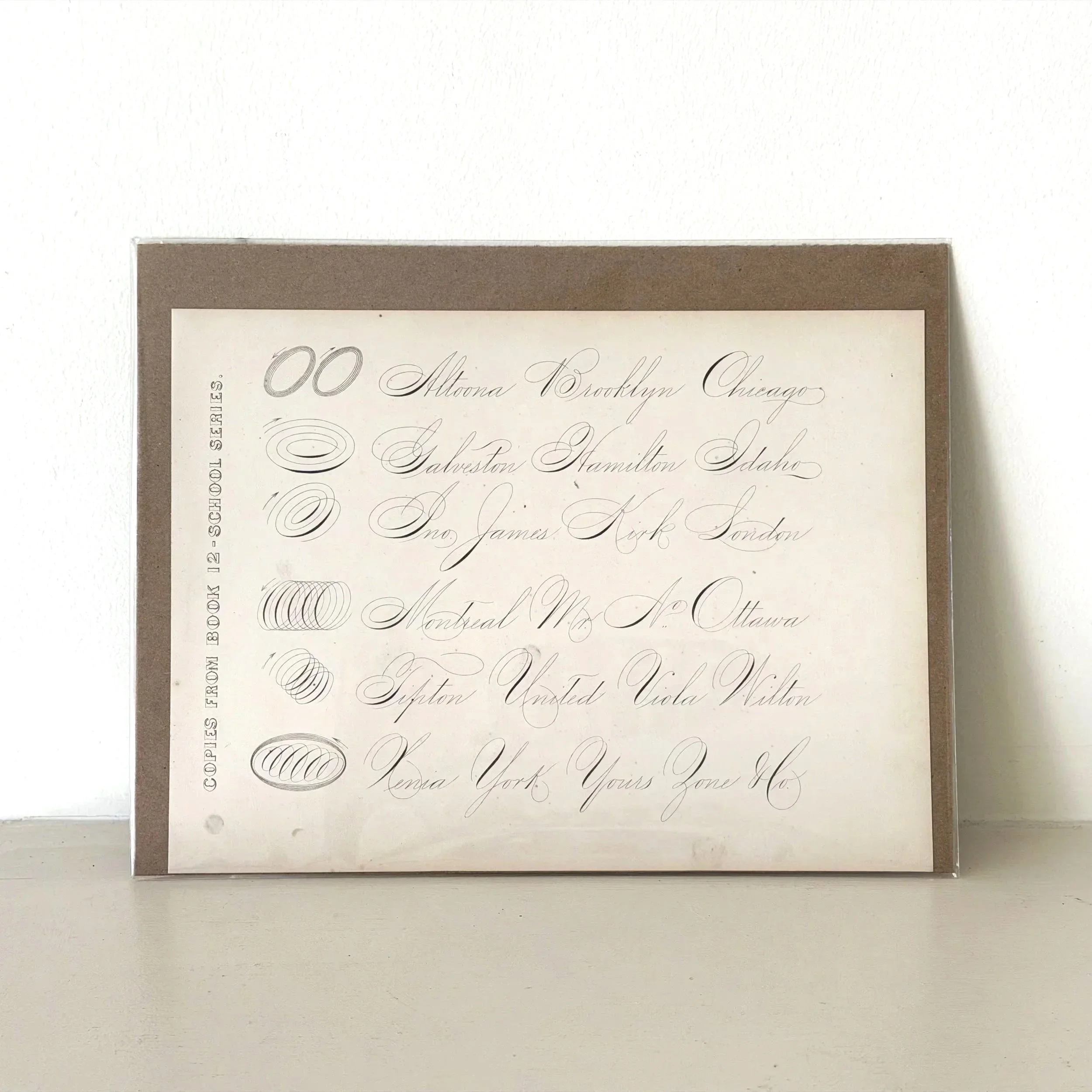 [New] Antique Calligraphy Lesson Print