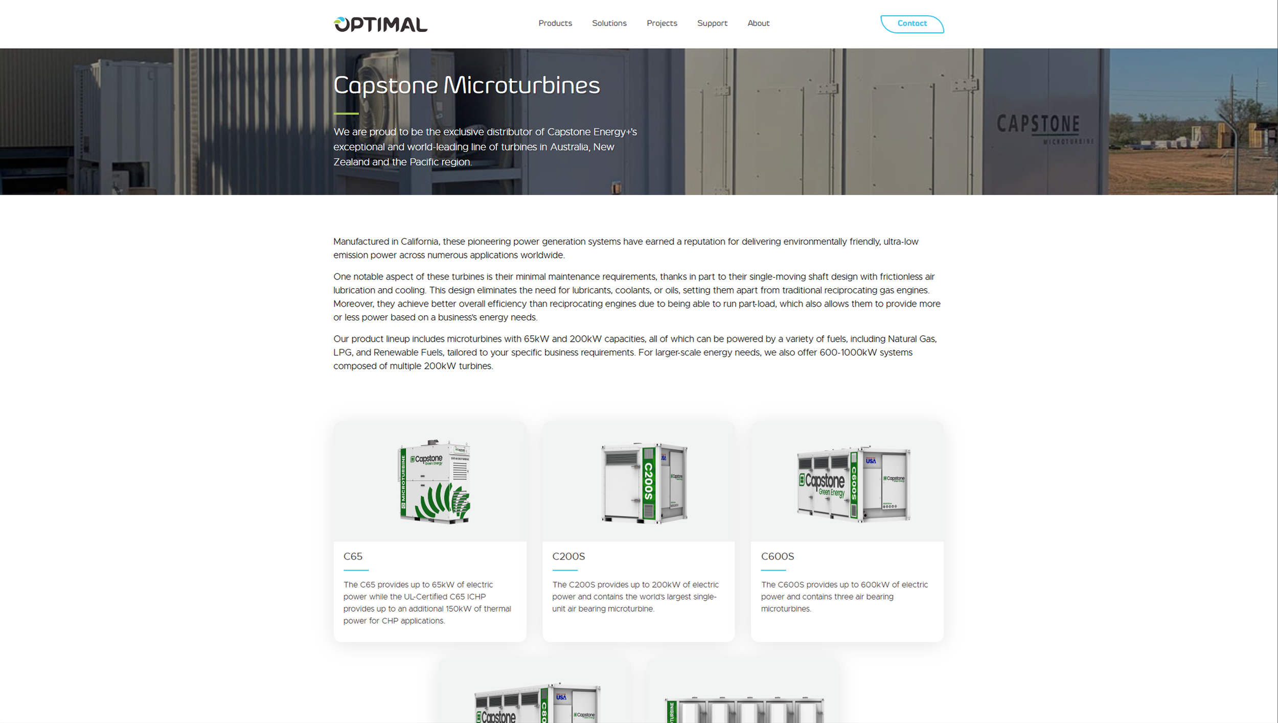 "Capstone Microturbines" Page