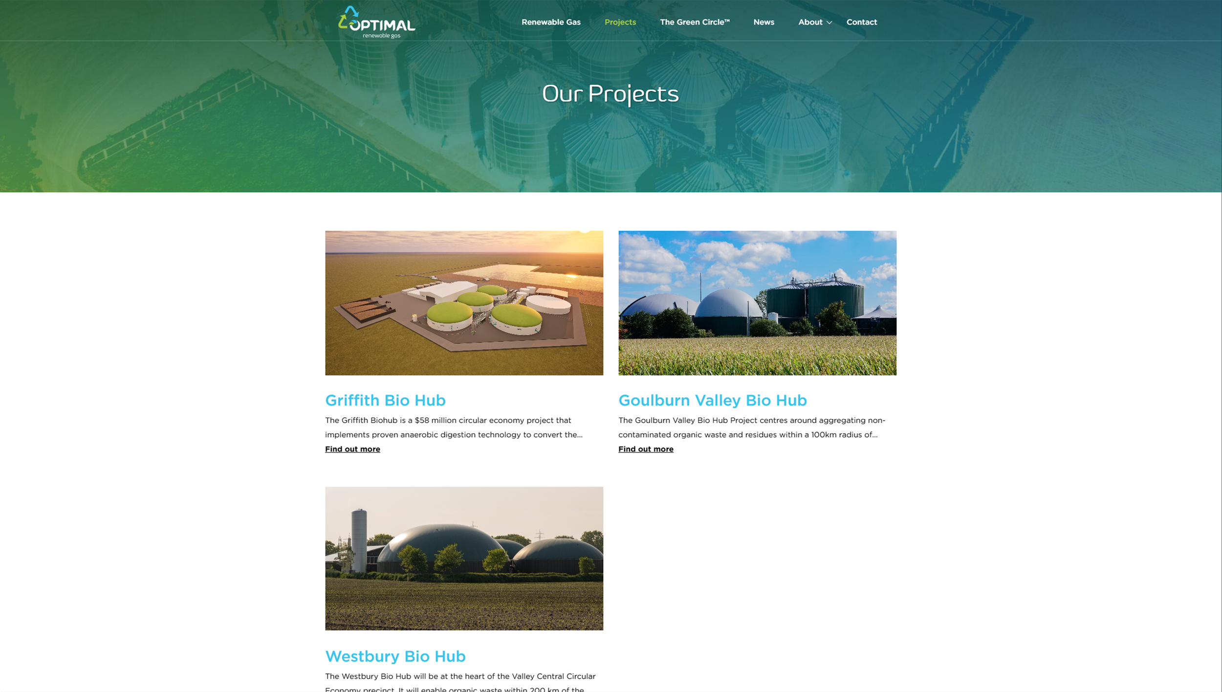 "Our Projects" Page
