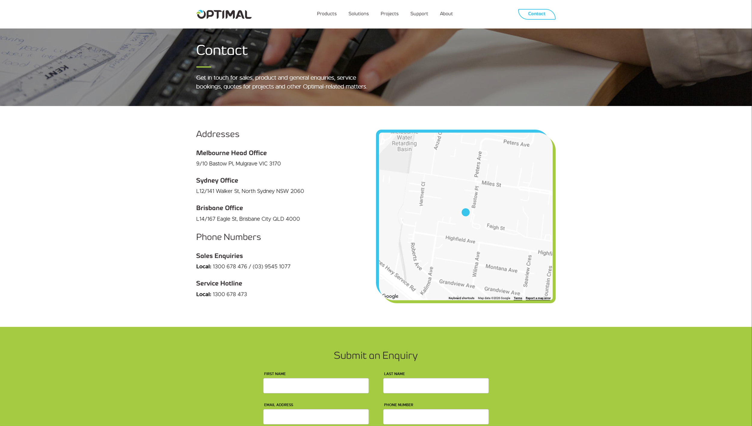 "Contact" Page