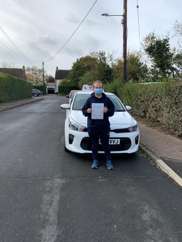 Student passing driving test with XLB Driving School in Witham, Braintree, Chelmsford, and Bishop's Stortford