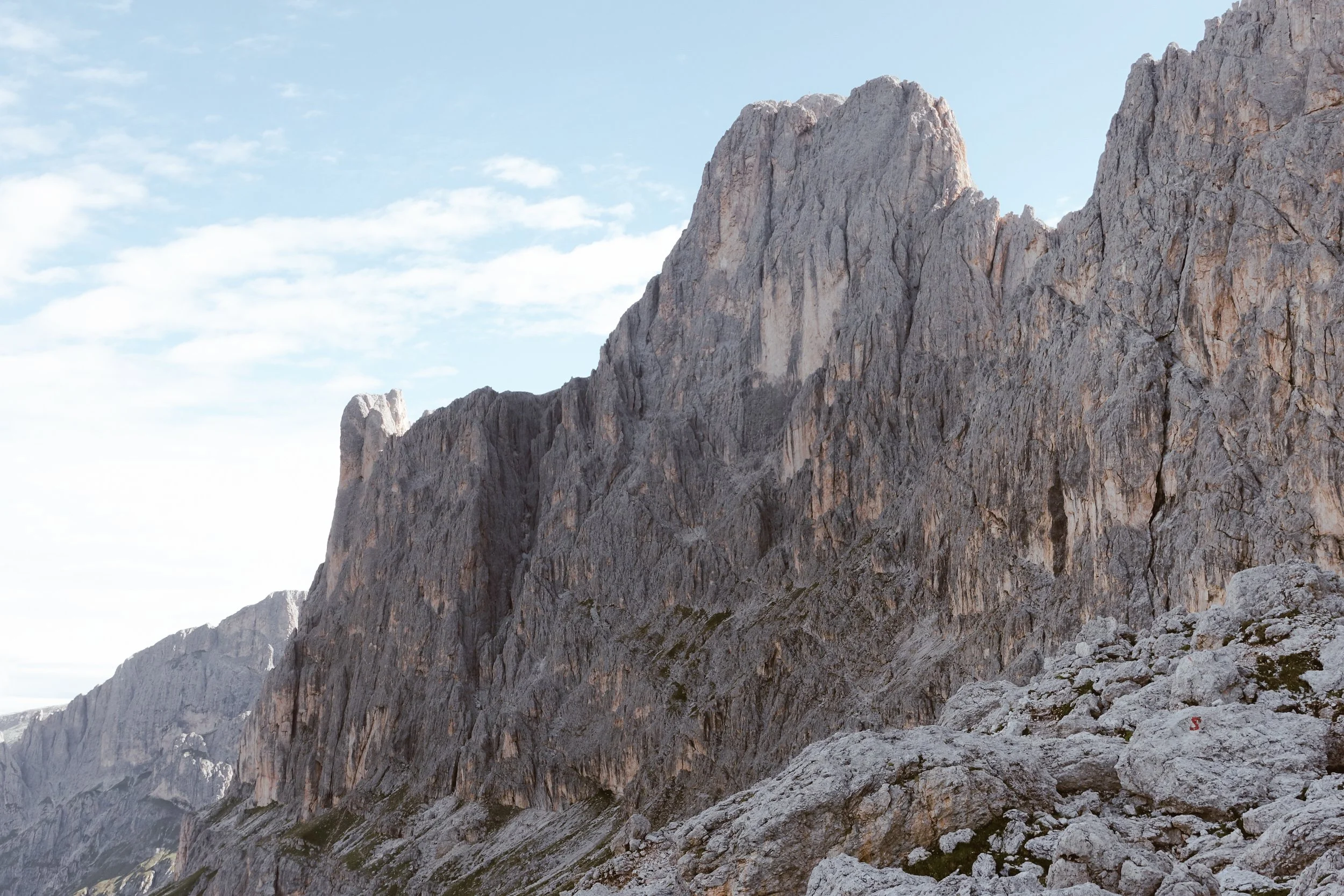 The summit of Catinaccio and the via ferrata to Passo Santner
