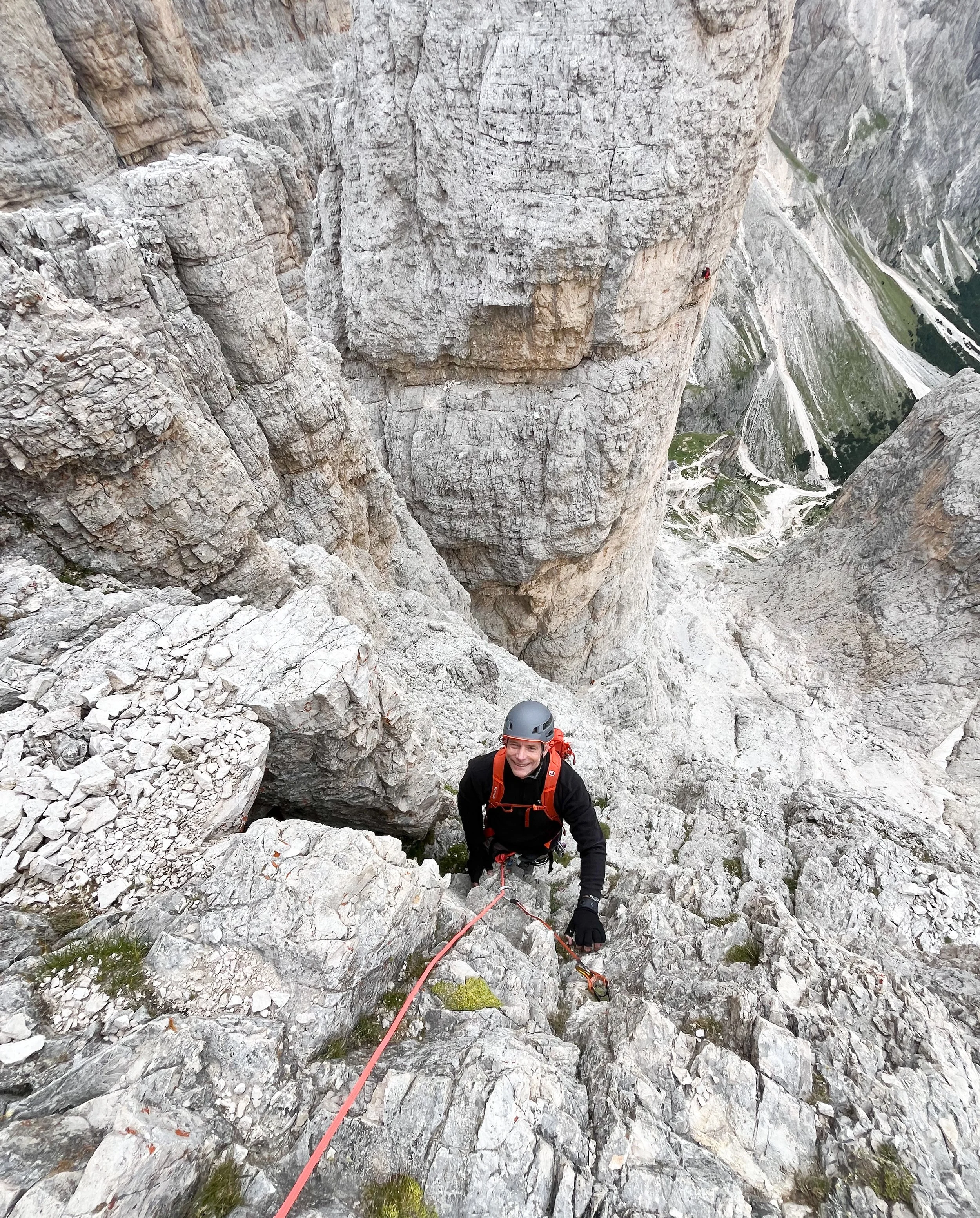 Climbing Torre Stabeler, the middle one!
