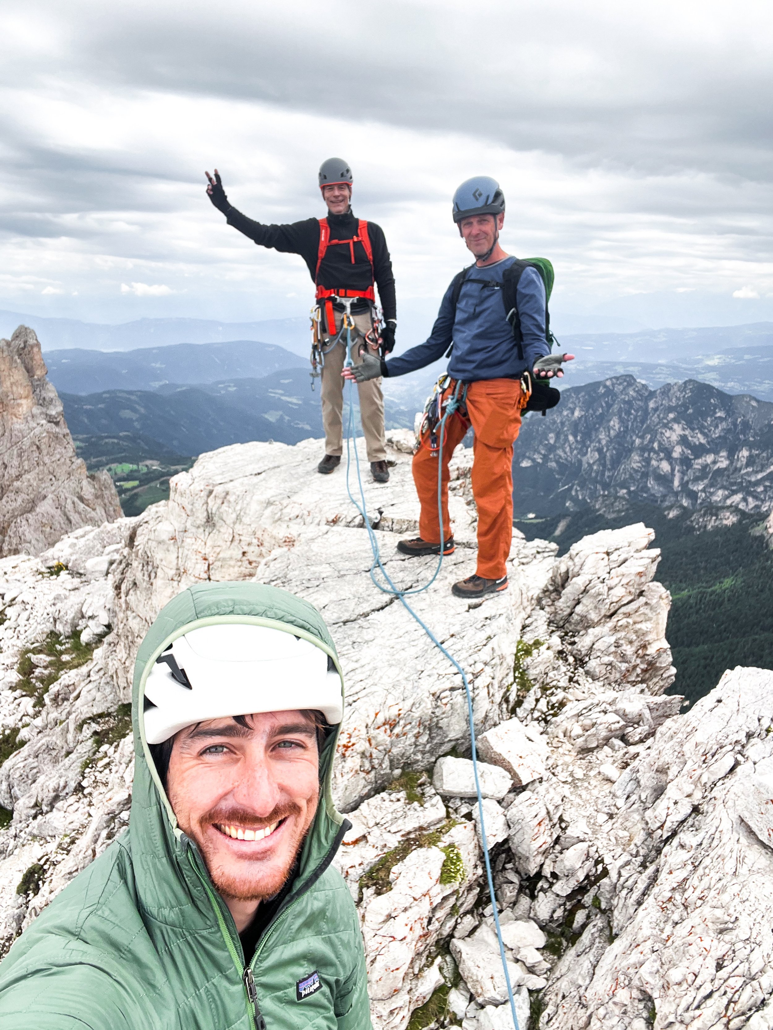 On the very top of the tower!
