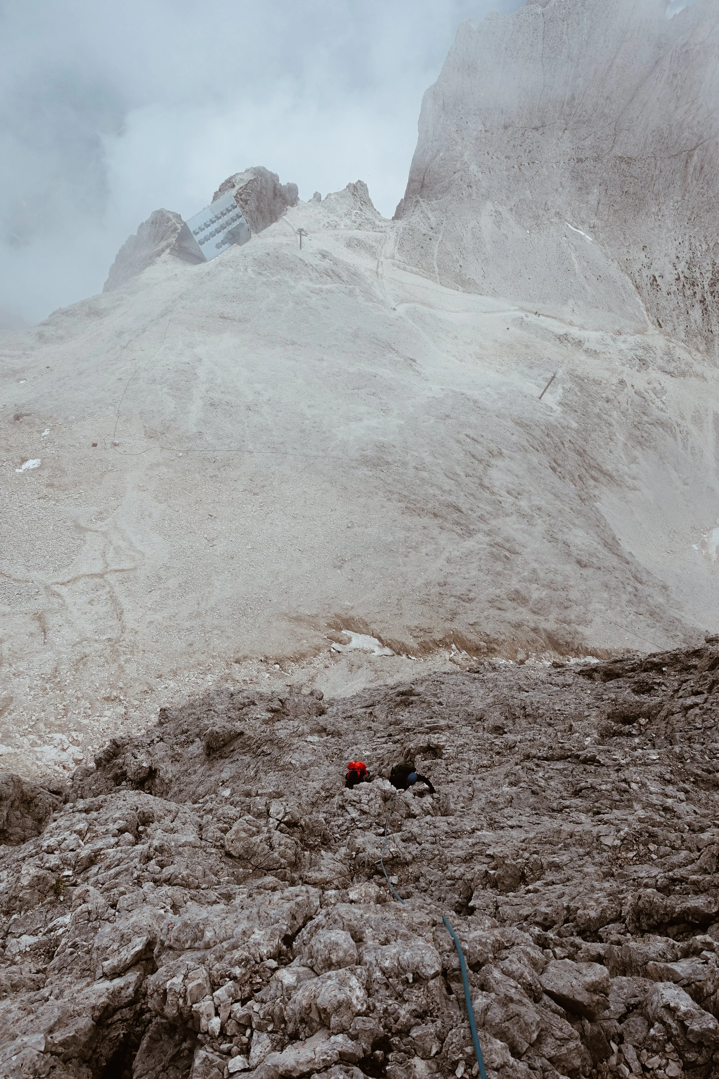 Climbing the first pitches