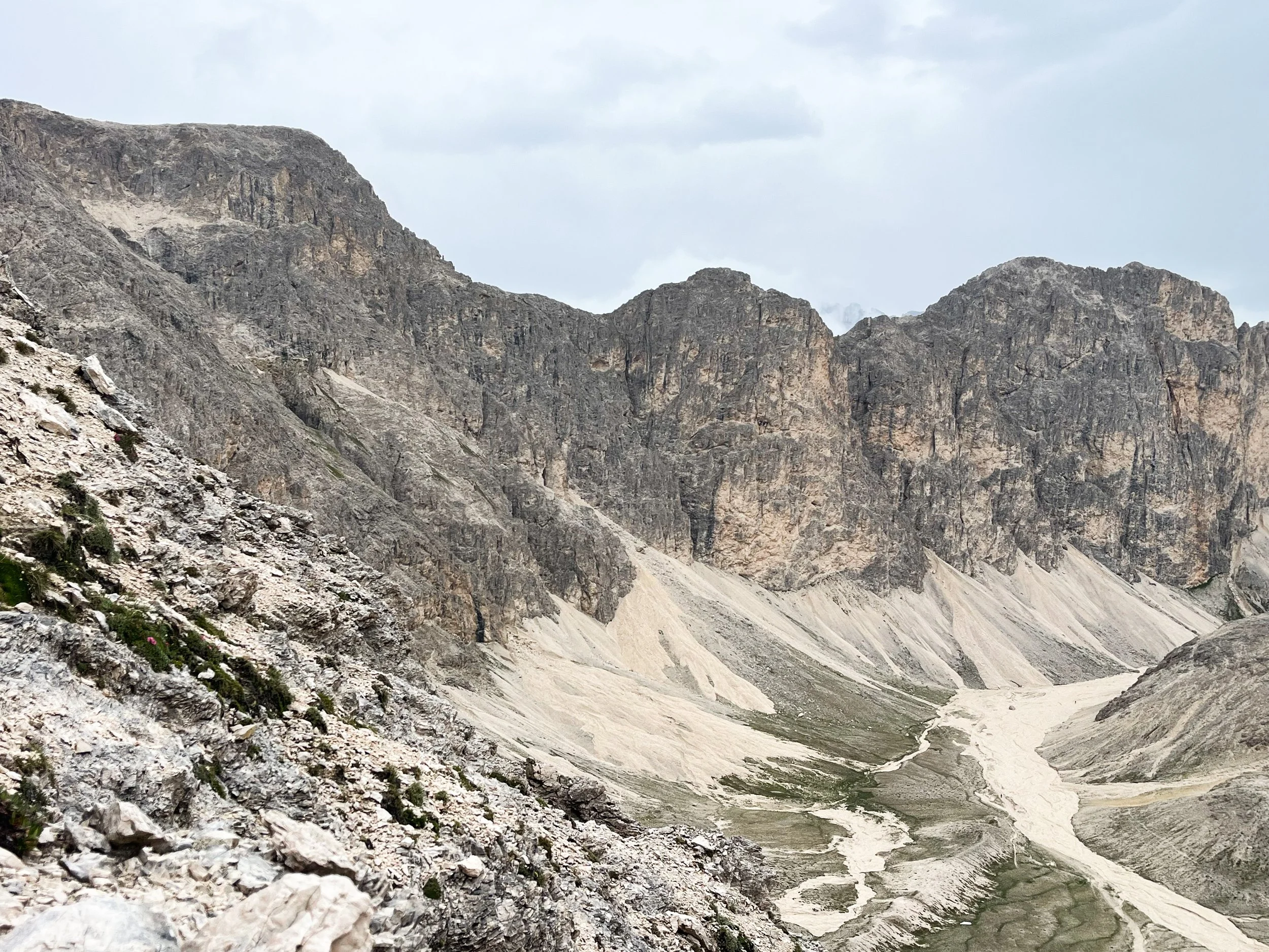 On the way down of the via ferrata, towards Rifugio Antermoia