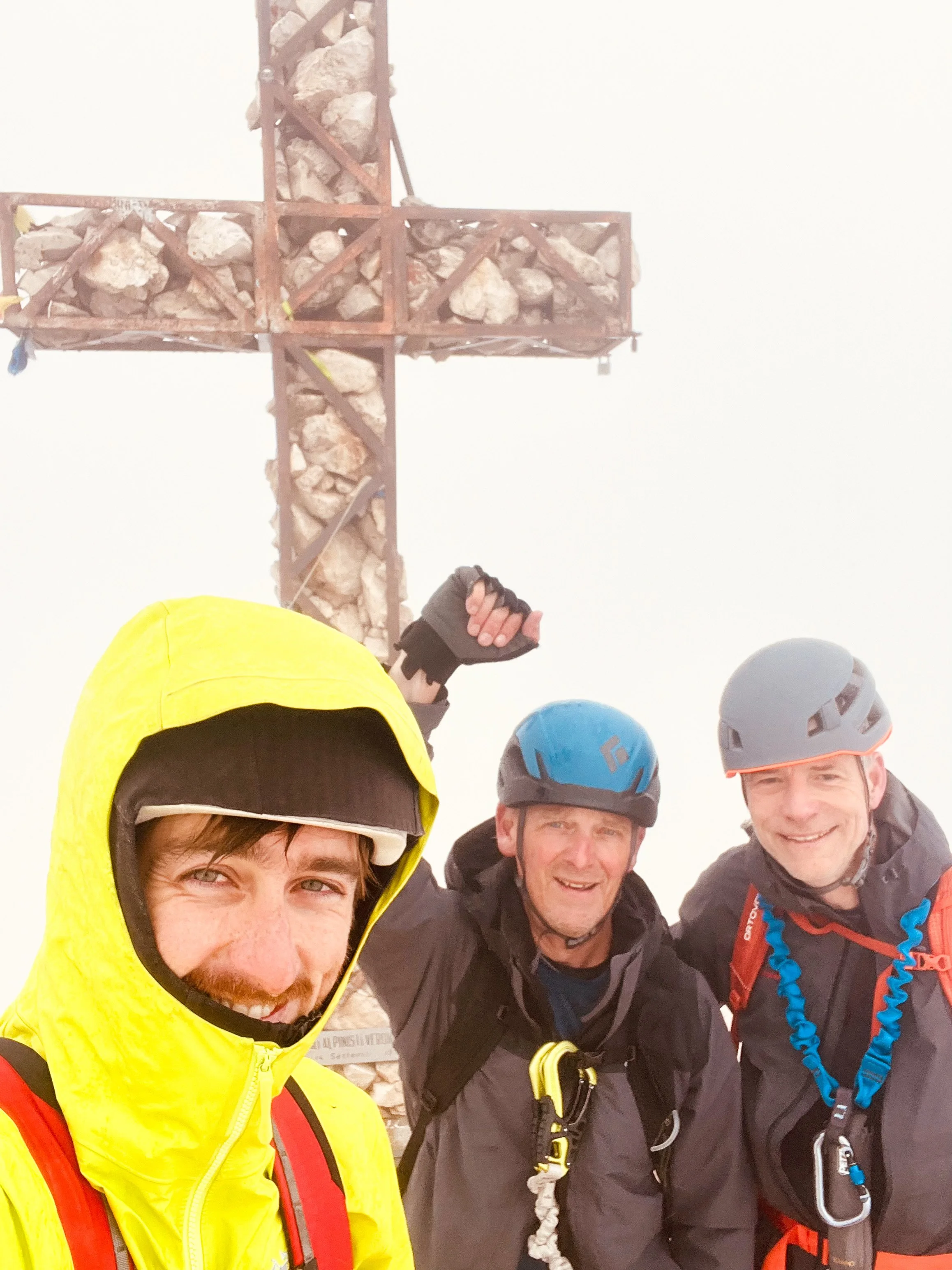 Our guys on the summit with a few drops of rain!