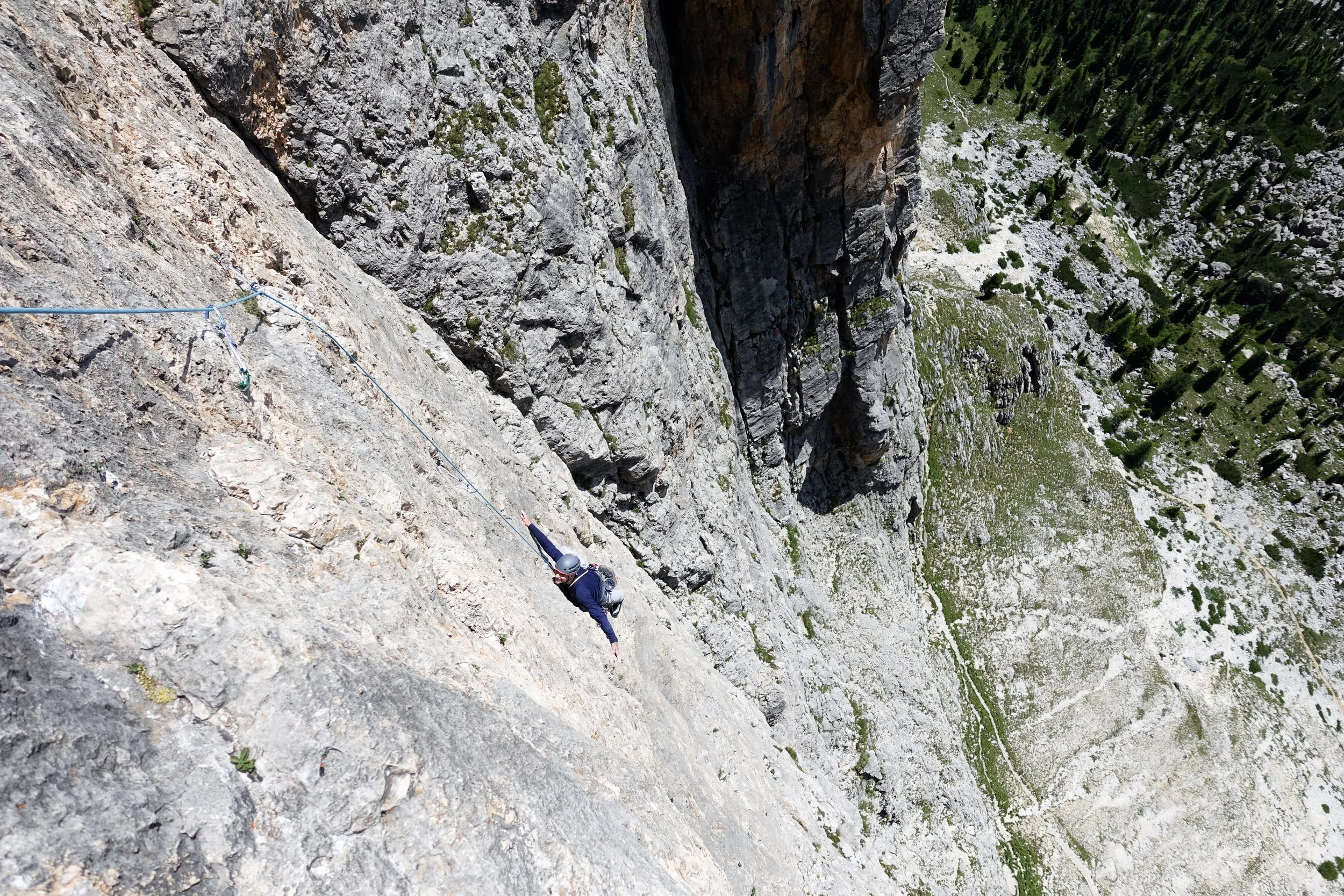 Rock climbing in the Dolomites