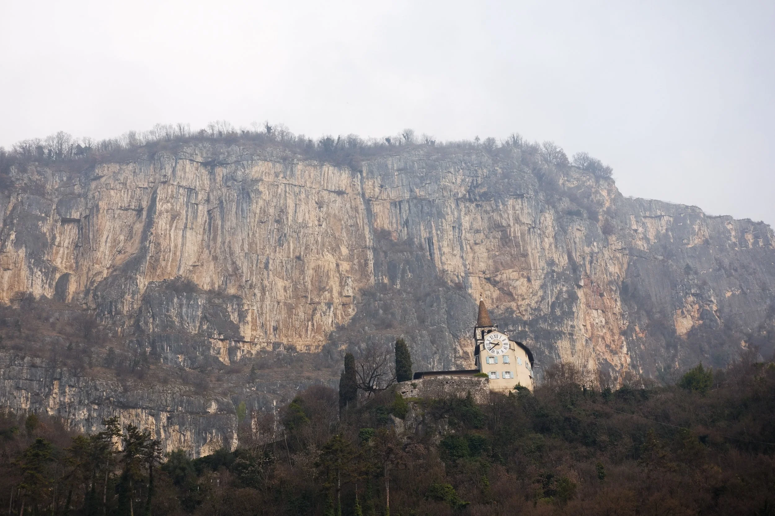 The sanctuary and the wall of the via ferrata