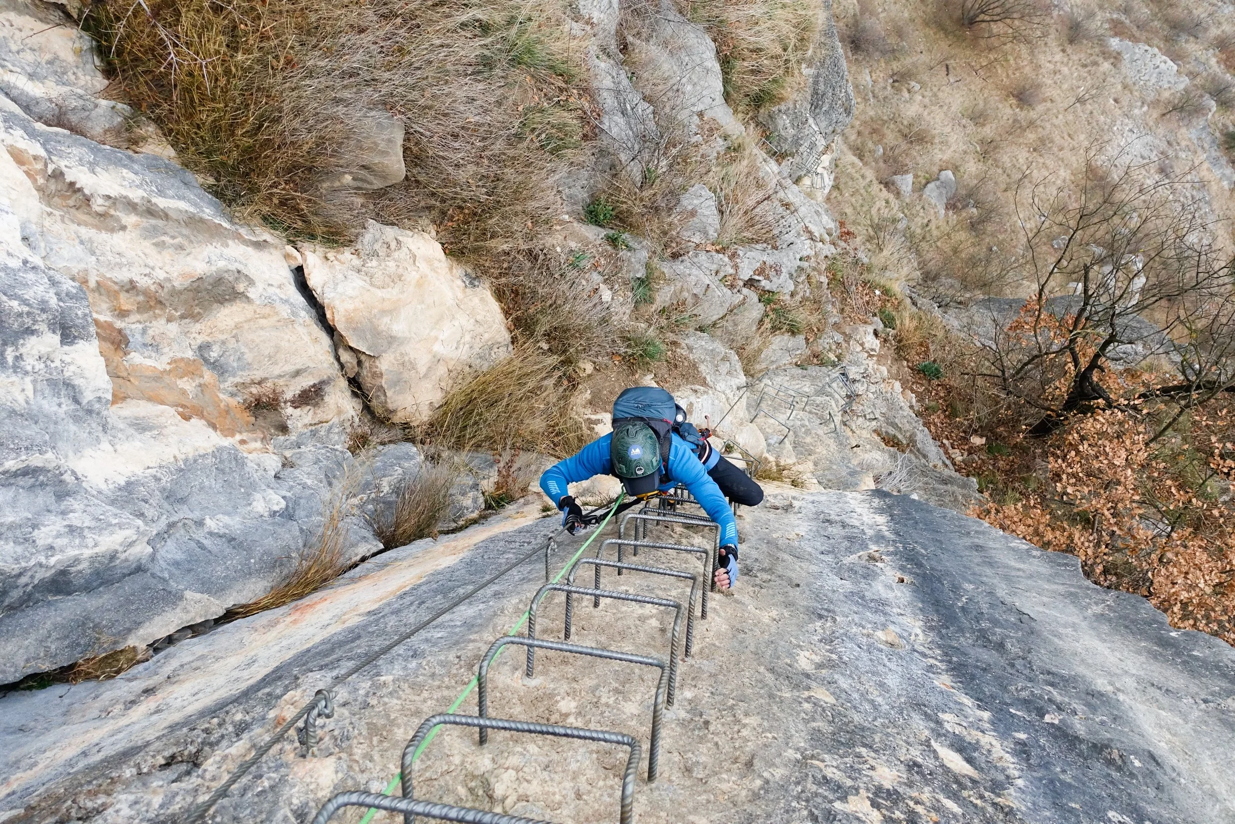 Final steep rungs section