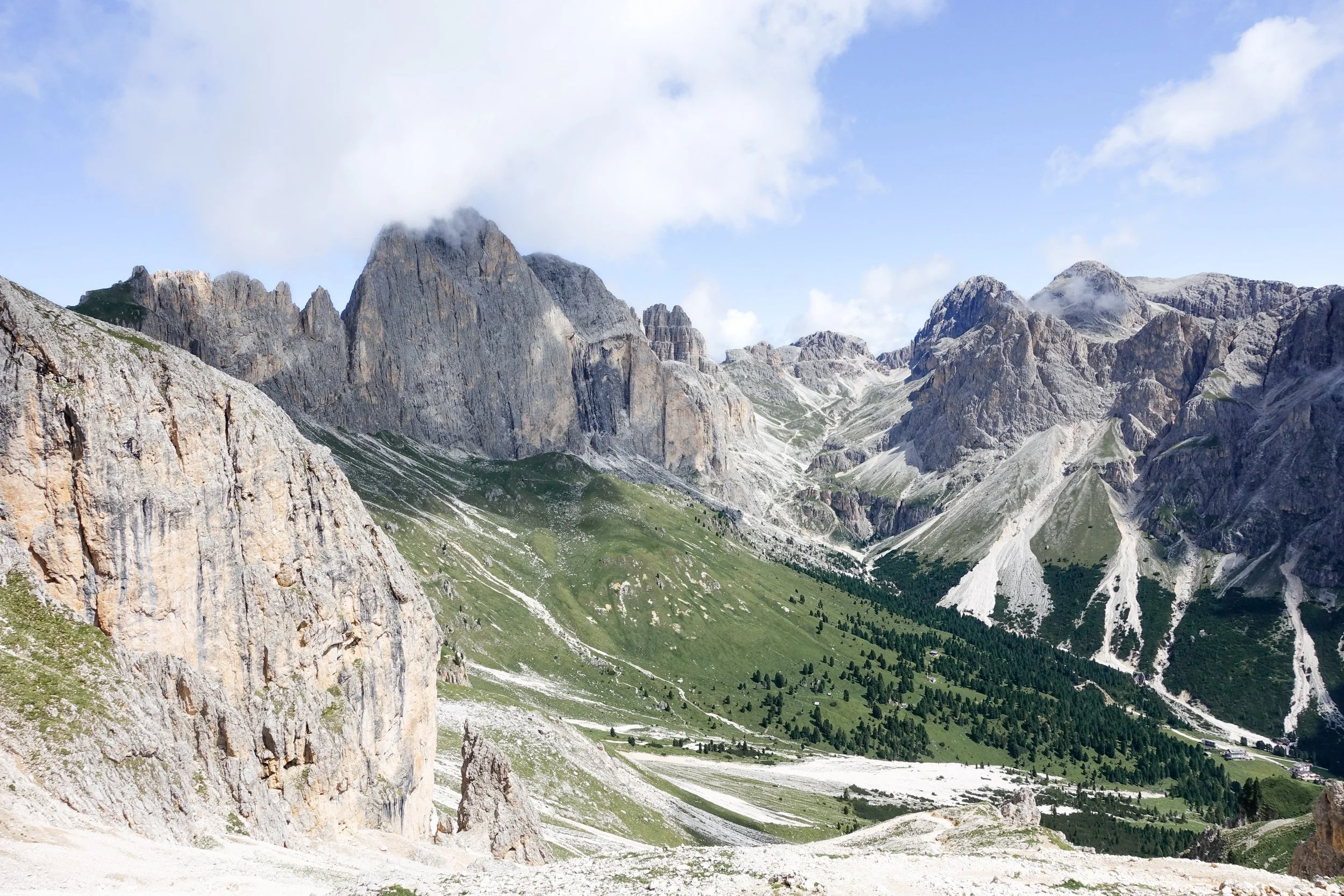 Vajolet Valley with Rosengarten East Face