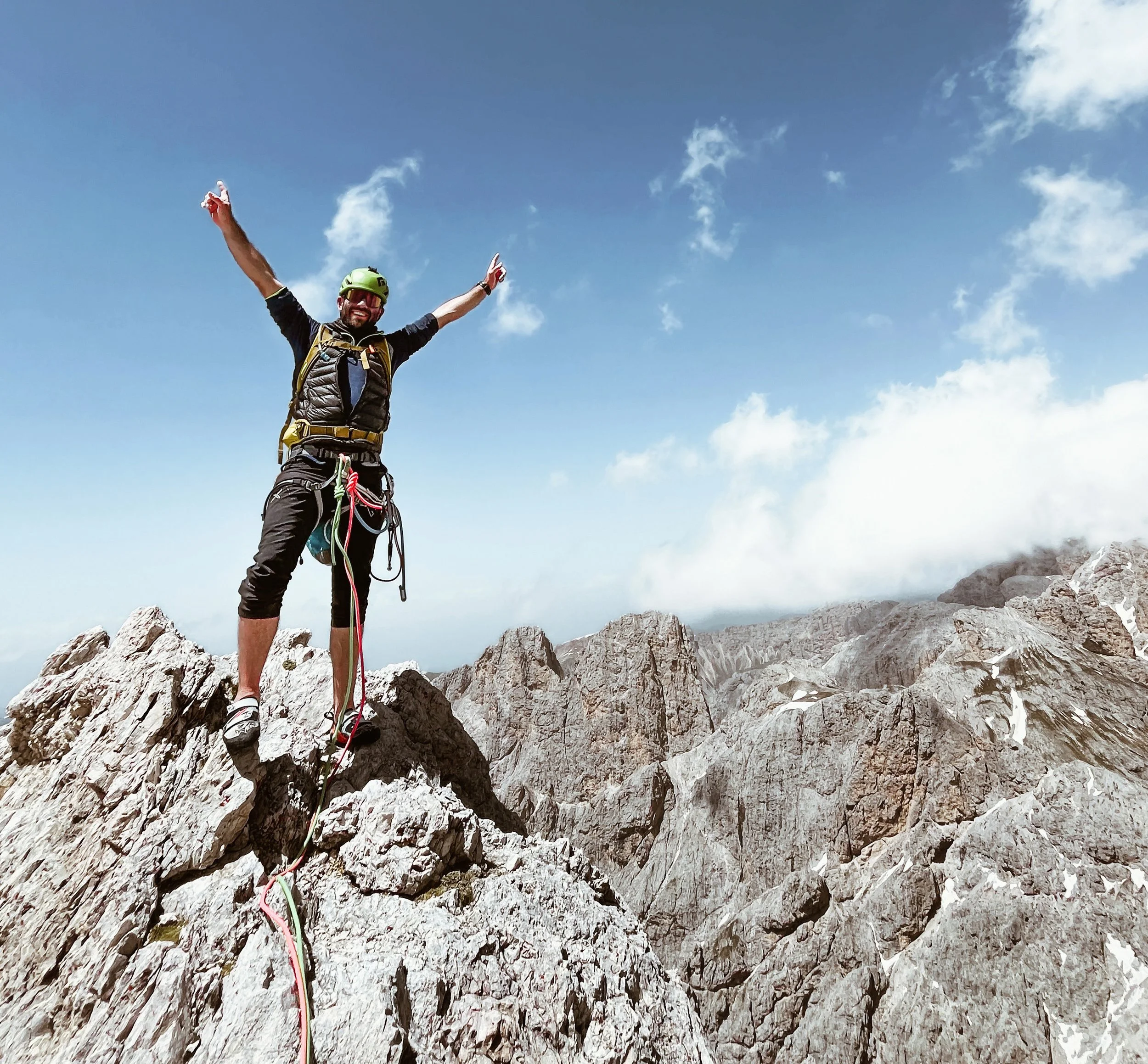 THE SOUTH ARETE OF ROSENGARTEN/ CATINACCIO IN THE DOLOMITES ROCK CLIMBING SAFARI, VAL DI FASSA
