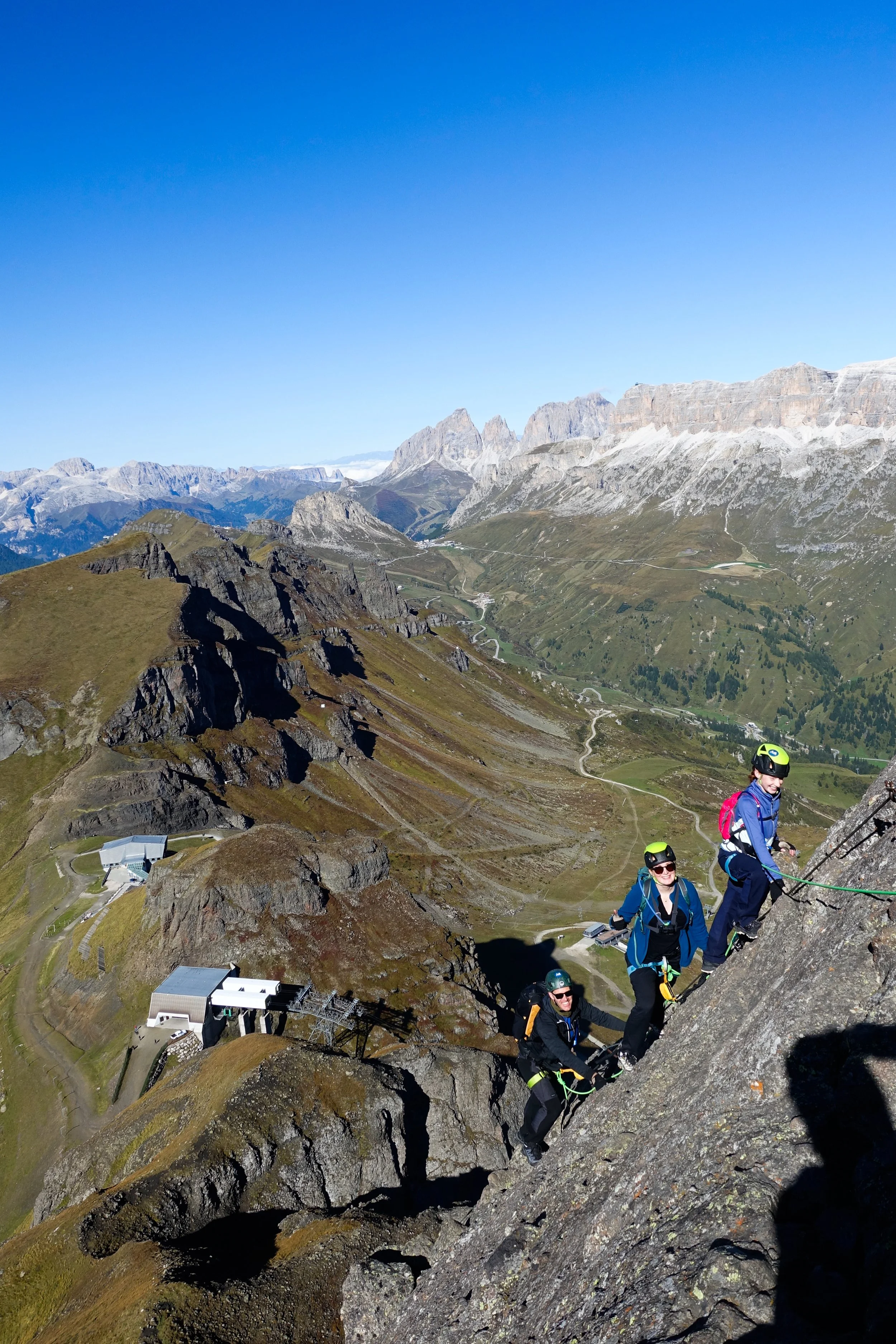 Trenches via ferrata at Padon, on the ridge following the guide