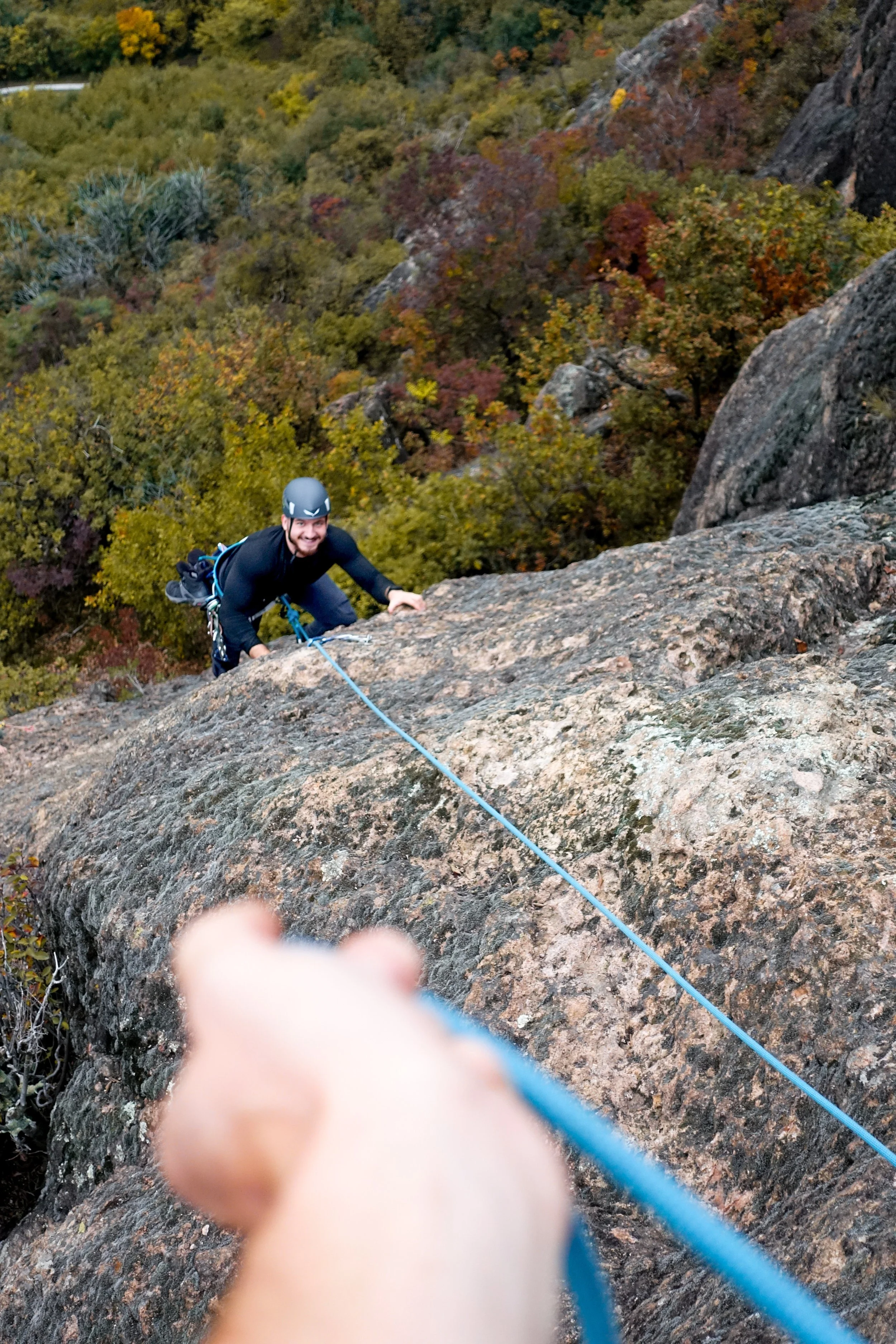 ROCK CLIMBING WITH AN IFMGA MOUNTAIN GUIDE AROUND BOLZANO - SAN GENESIO DURING FALL SEASON