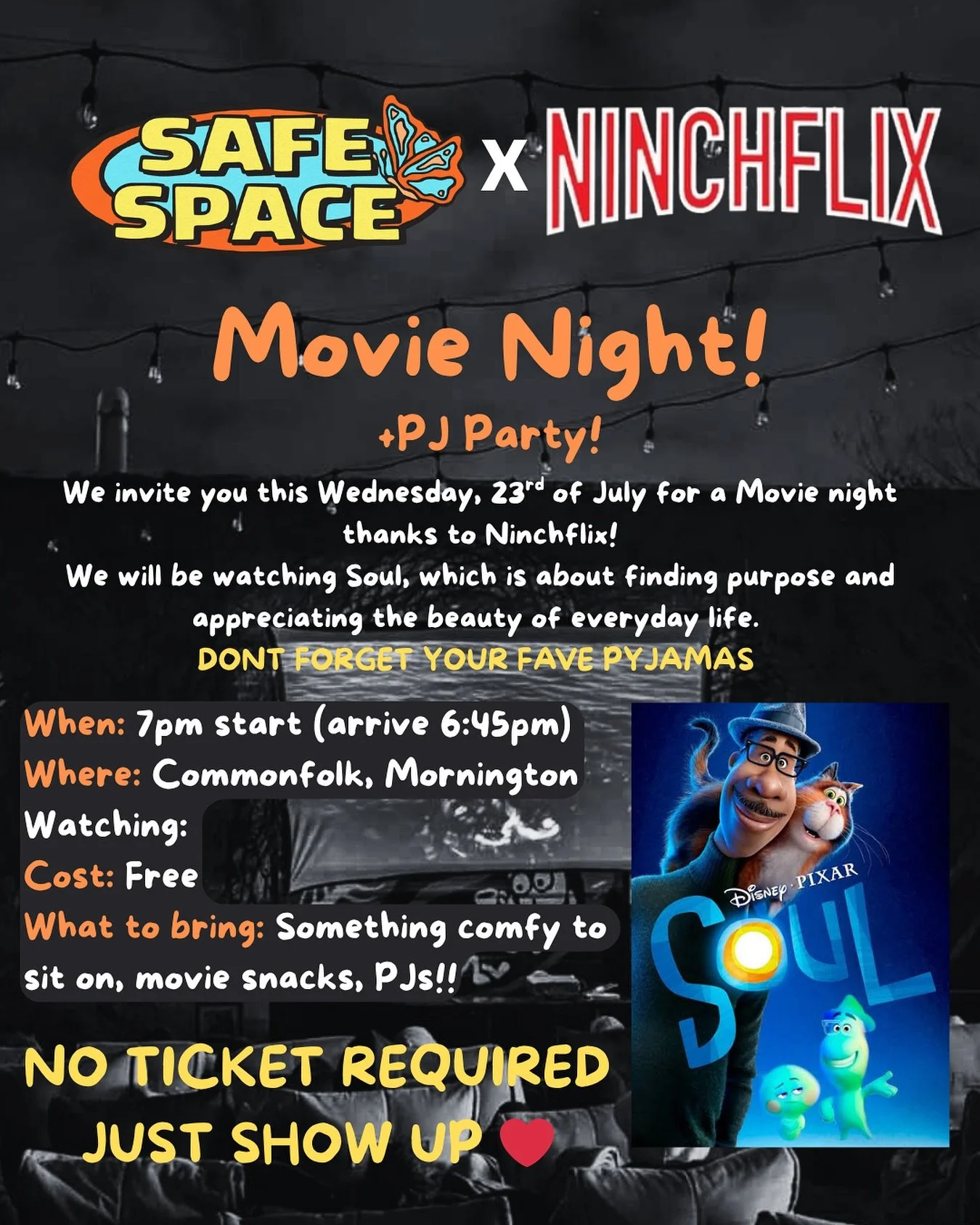 MOVIE NIGHT THIS WEDNESDAY!
Our last one was a huge success, so we&rsquo;re running it back!

This time, come along in your favourite PJs or bedtime outfit to make the night even better.

Got questions? Just DM me. Can&rsquo;t wait to see you there ?