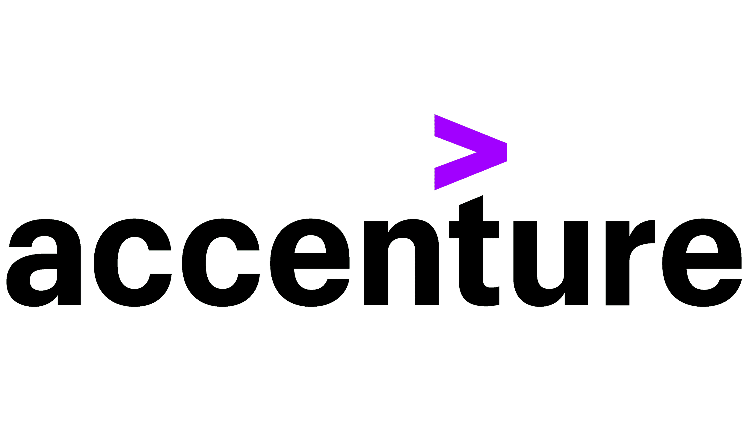 The Accenture logo with the word 'accenture' in lowercase letters and a purple greater-than symbol above the 't'.