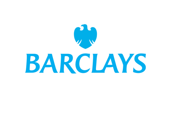 Barclays logo featuring a blue eagle above the word 'Barclays' in blue text.