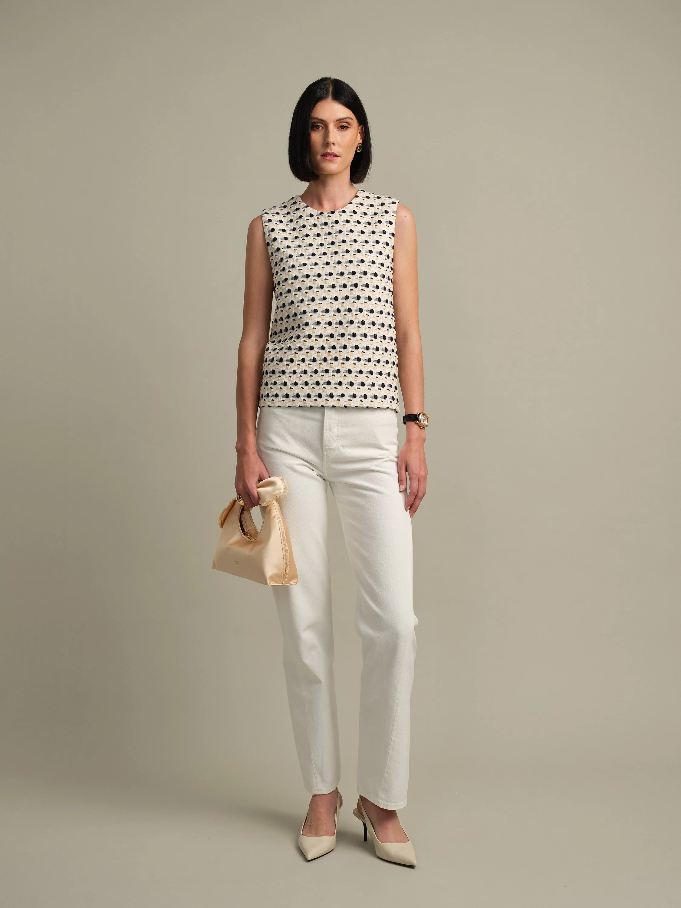 Look 5 - Textured top available in a range of summer shades