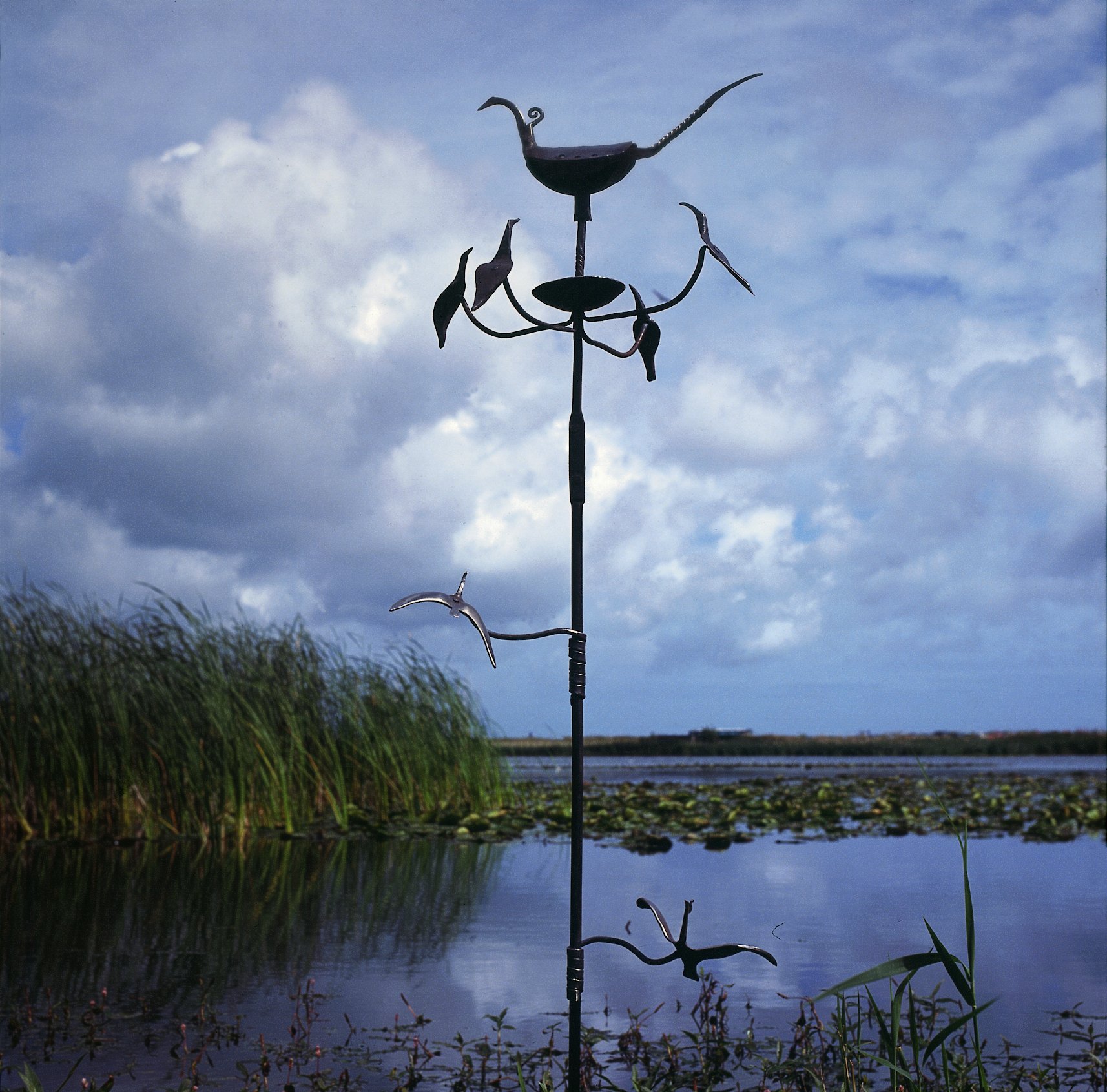 Bird sculpture (in style of Nigerian traditional totems, as described by Anthony Harrison, interpreted and executed JC)