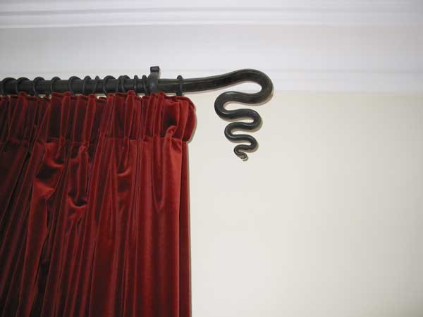 Curtain pole finial