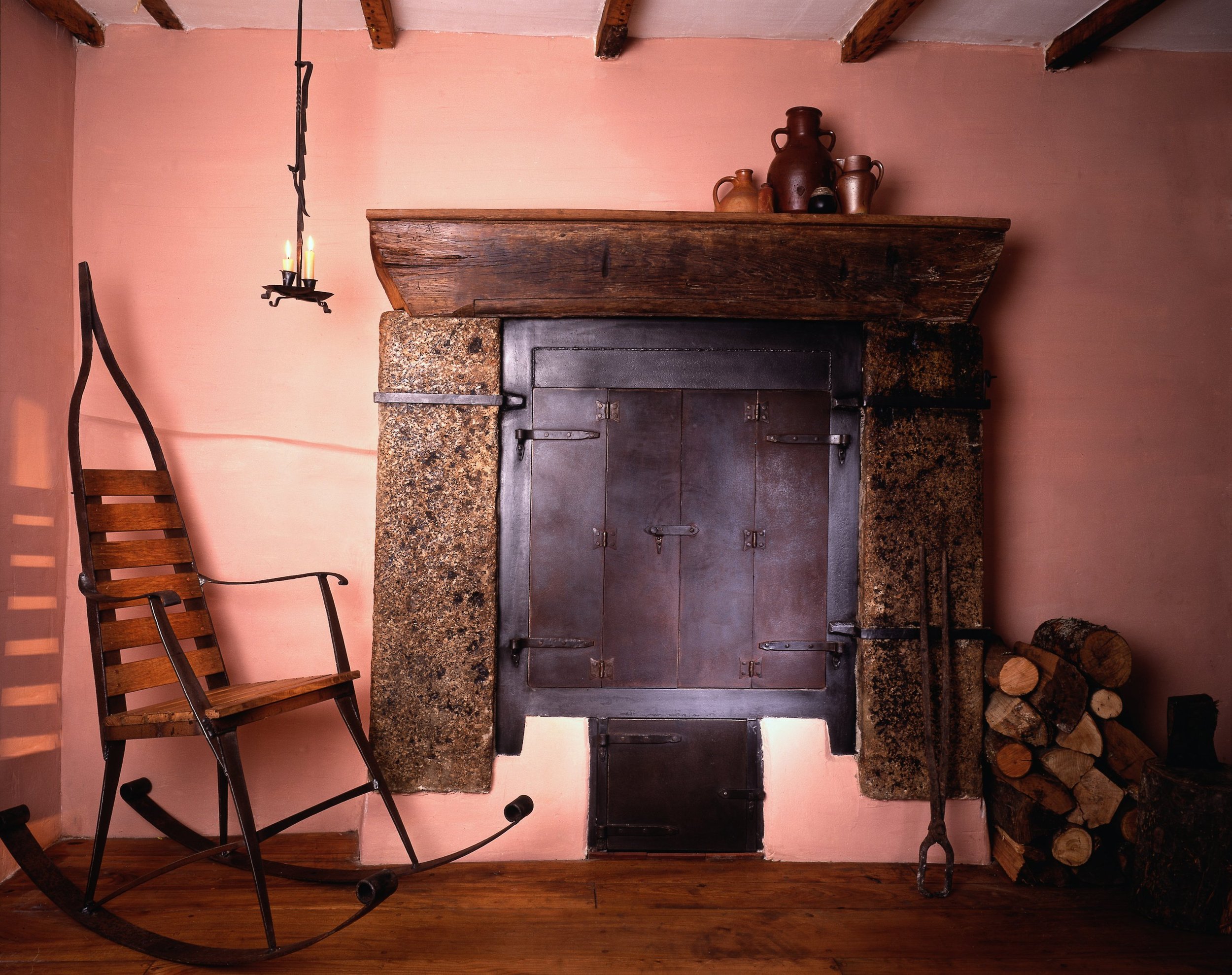 Bifolding firedoors and rocking chair