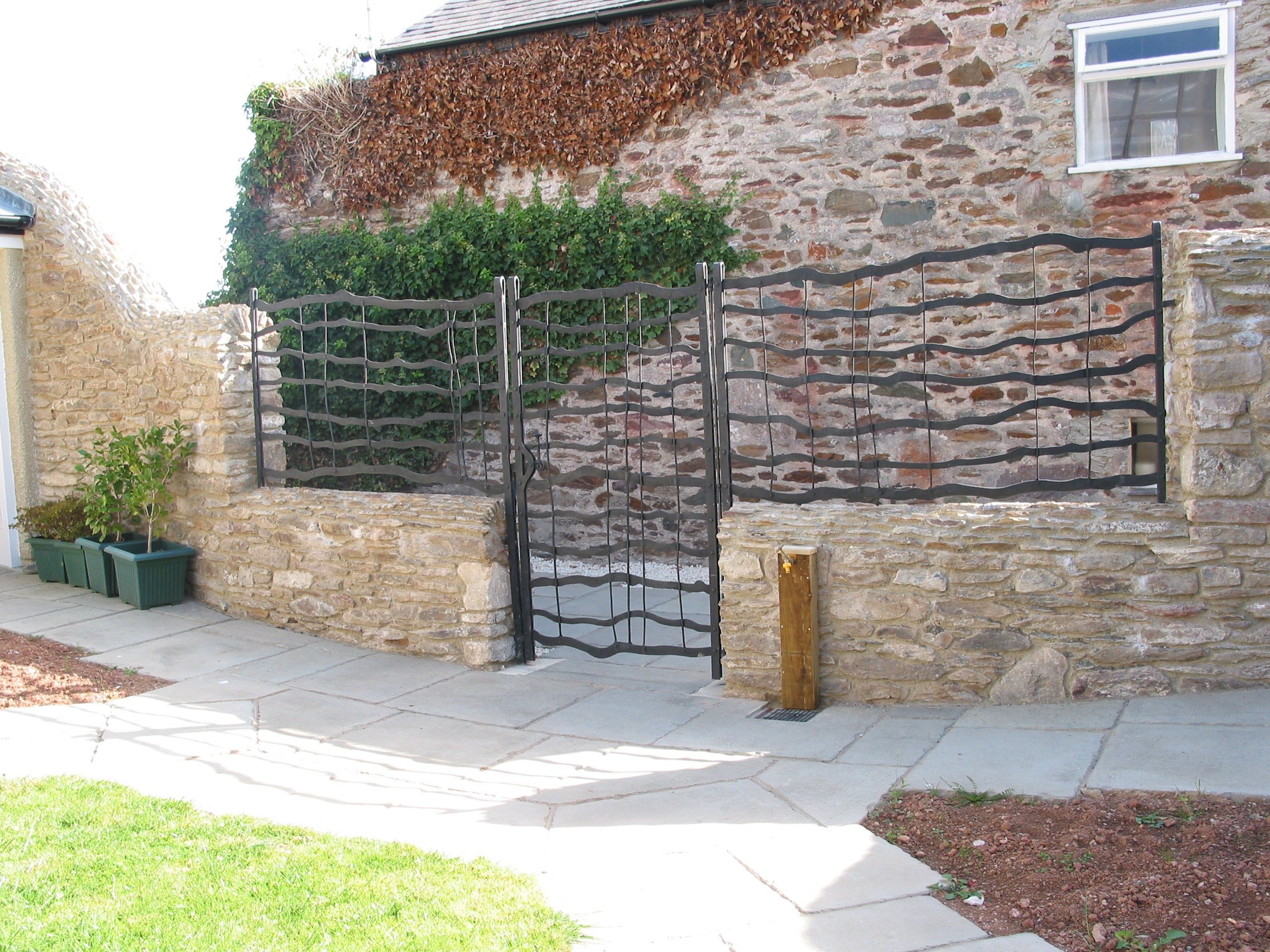 Woven screens and pedestrian gate (JC)
