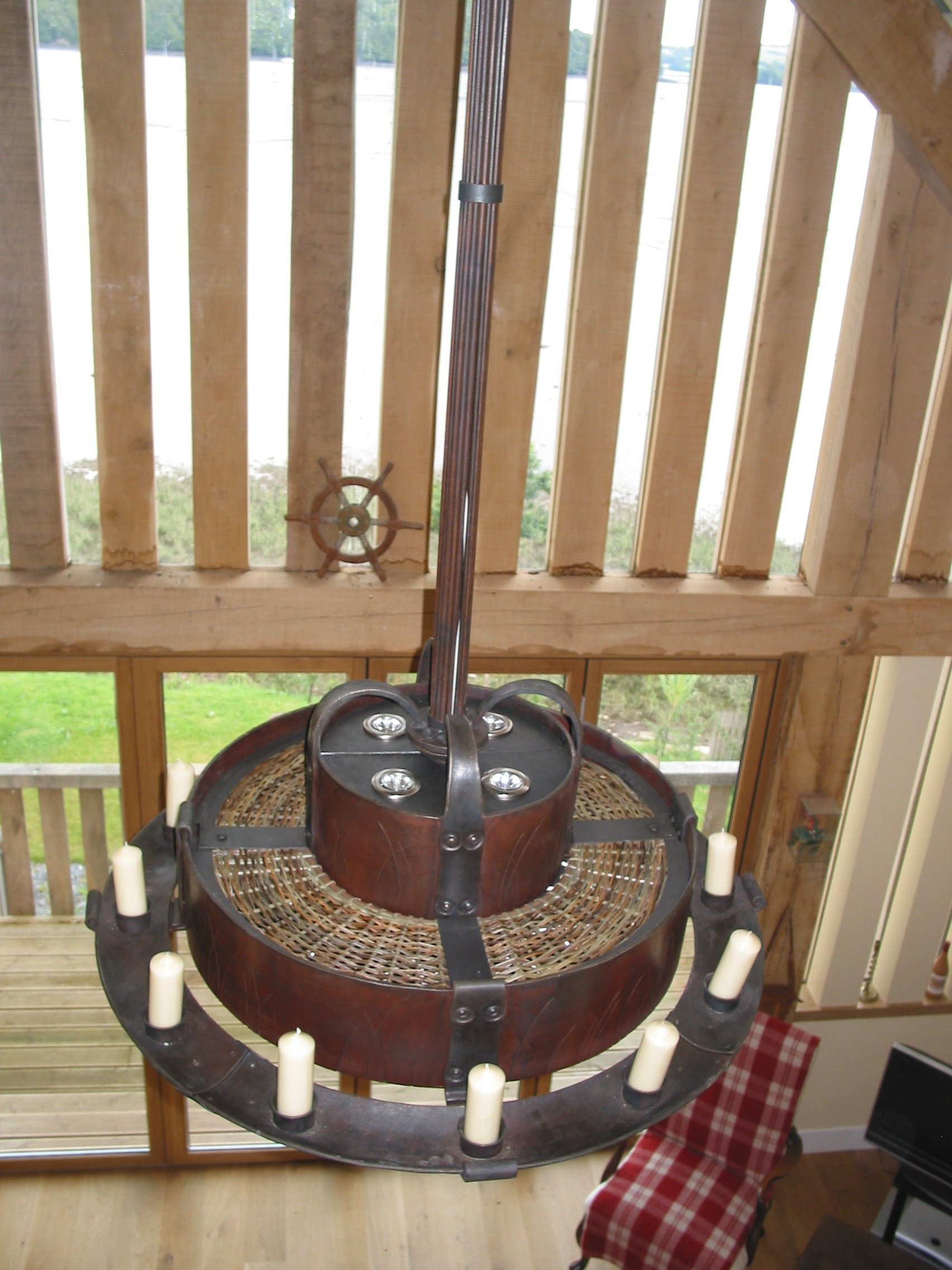 chandelier for electric downlights and candles (JC)