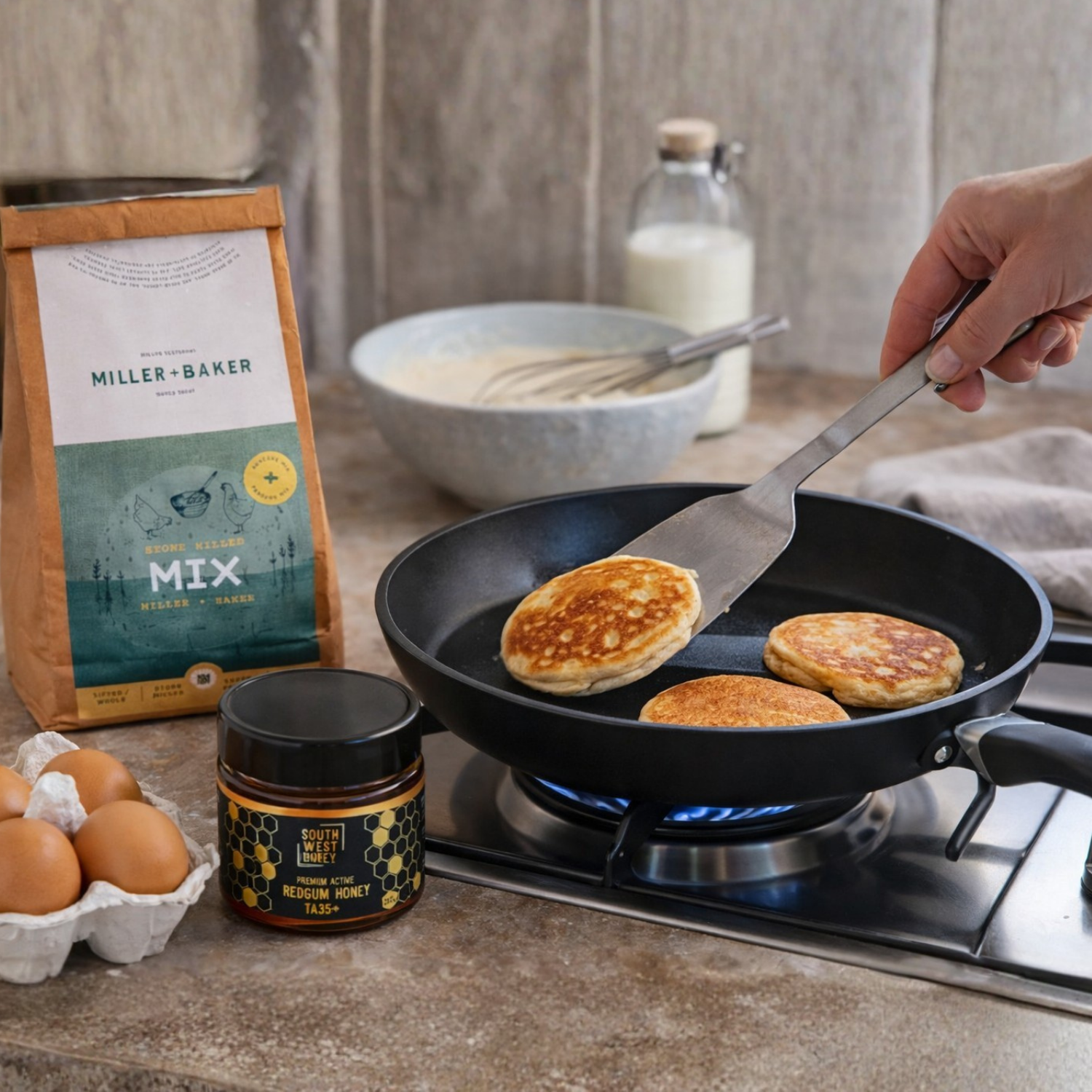 Miller & Baker Pancake Mix 600g | Fluffy Stone-Milled Pancakes — South ...