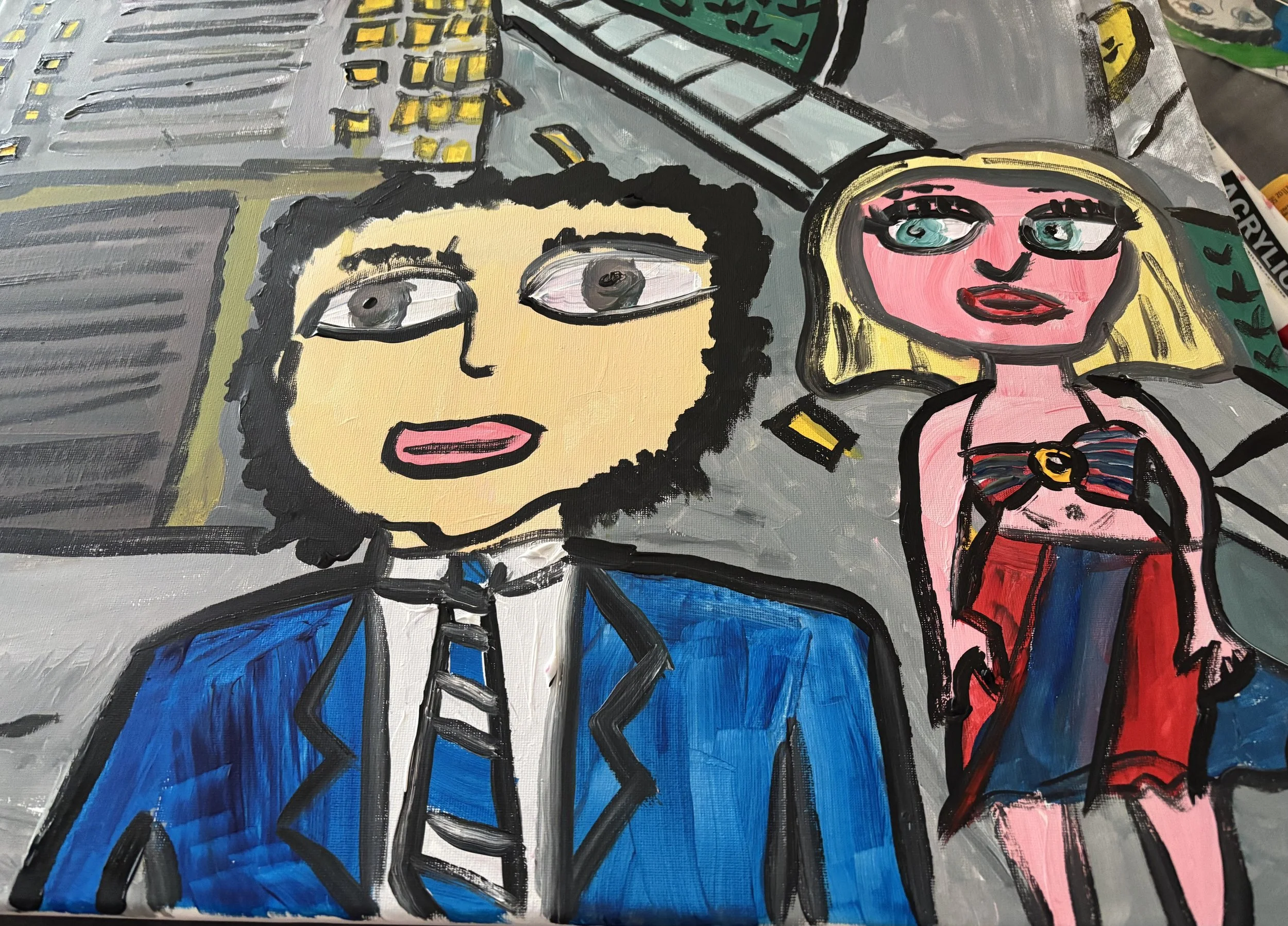 "As The Victim Recovers", Acrylic On Canvas