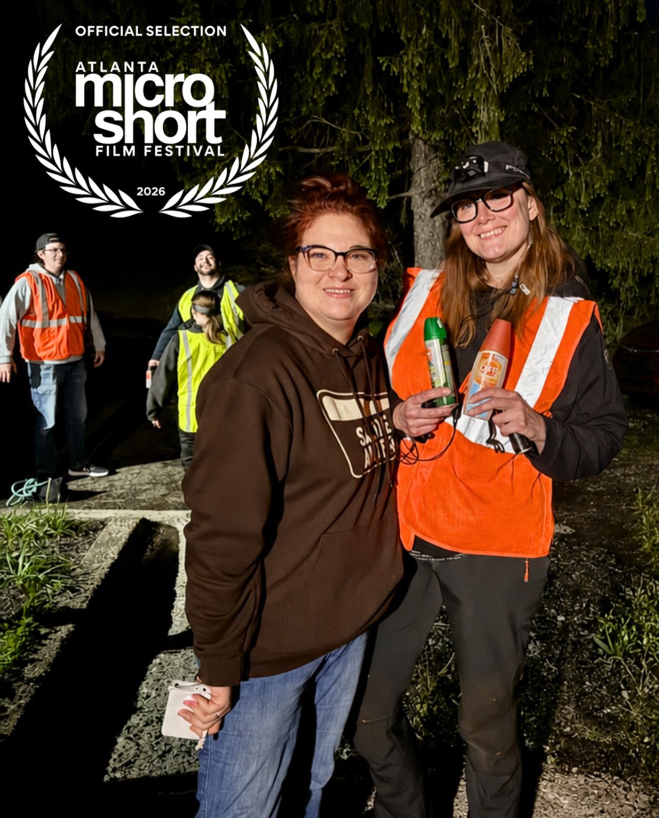 The cameras may stop rolling, but the memories don&rsquo;t. 🎬 Marge + our Associate Producer Tara, somewhere between &ldquo;one more take&rdquo; and &ldquo;that&rsquo;s a wrap.&rdquo; See OH, DEER today at the Atlanta Micro Short Film Festival! 🦌