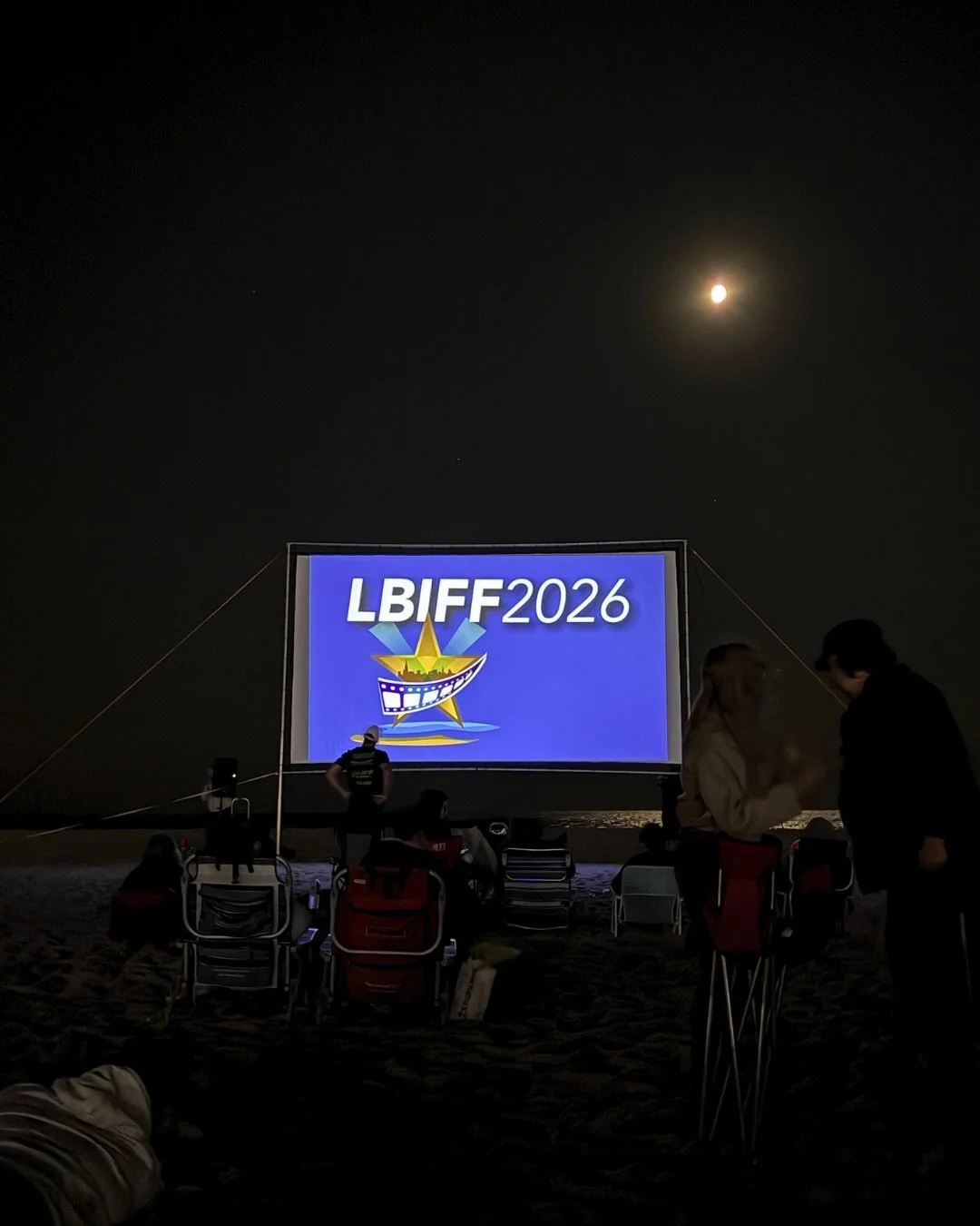 A little sand, a lot of popcorn, and our movie on a big screen at LBIFF! 🦌🏖️