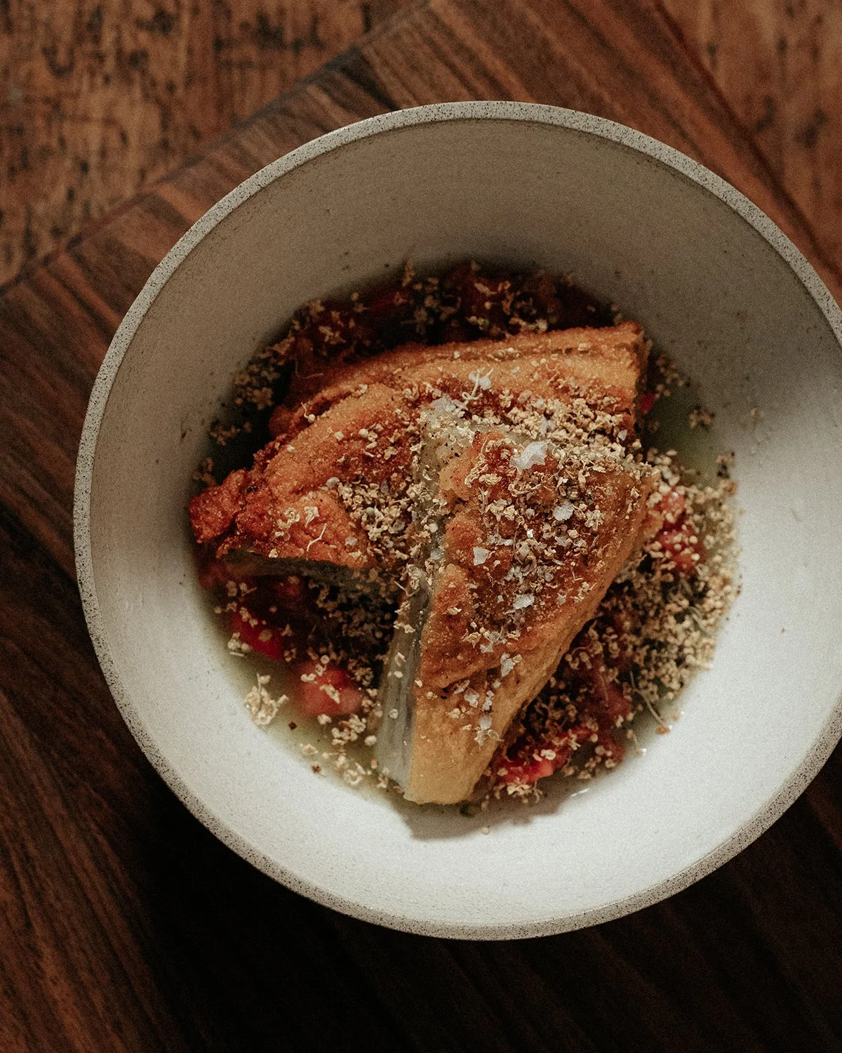 padlizsán bécsi vaníliás paradicsomtatárral