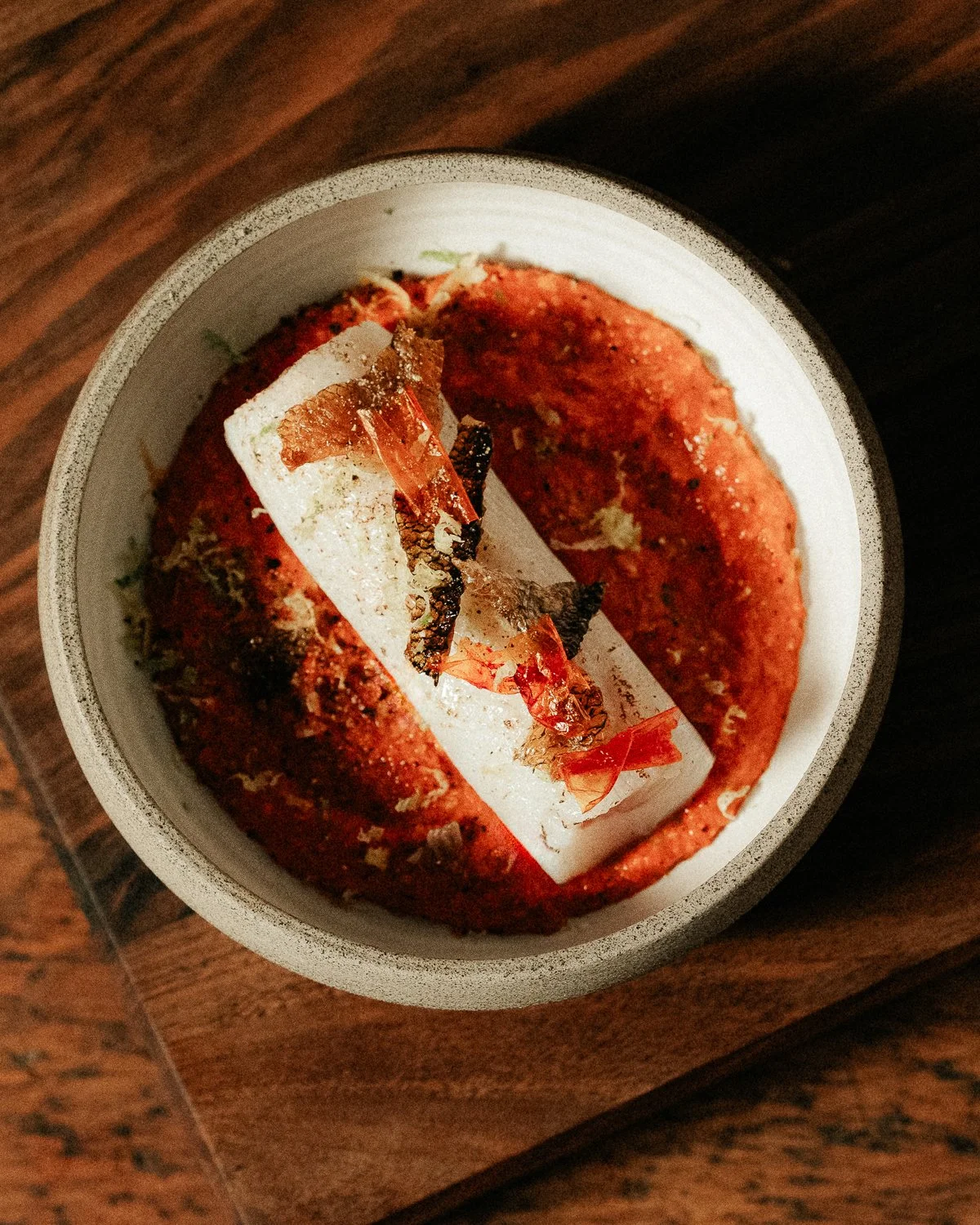 gőzölt dunai süllő romesco szósszal