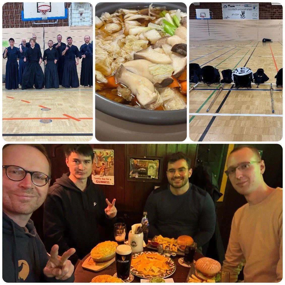 Wer hart trainiert darf auch essen. Kendo Augsburg beim Kadertraining des BKenV in Erlangen - check. Zum Mittag gabs lecker #chankonabe und &quot;Abschlussbesprechung&quot; im #murdocks Irish Pub in Augsburg.